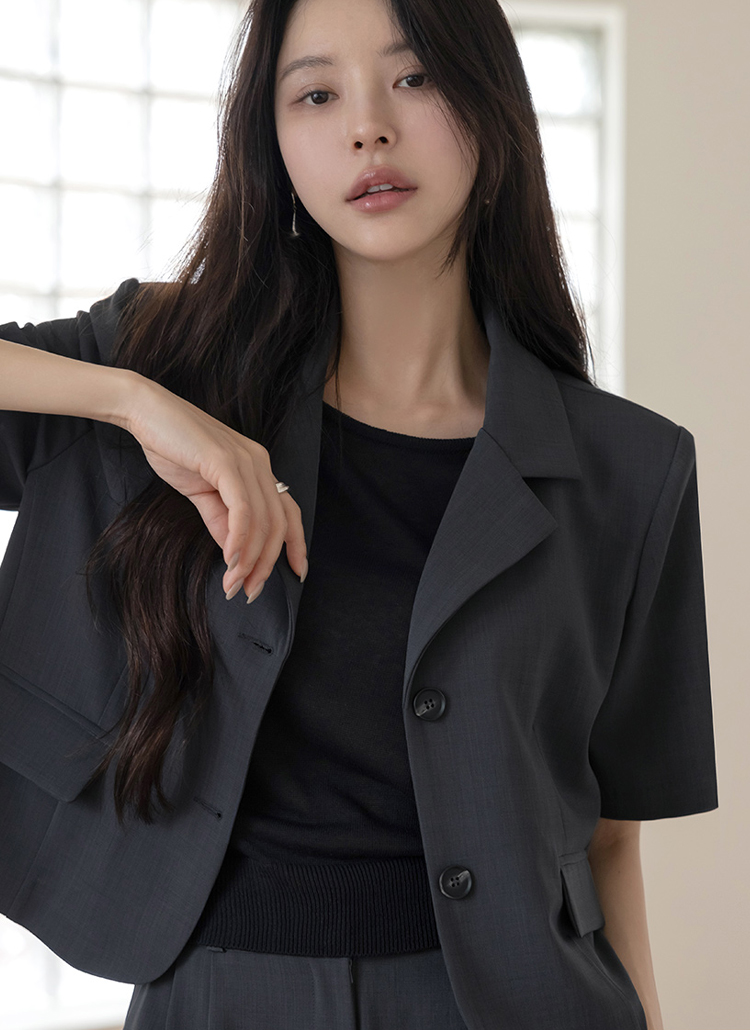 ウール & シルク チェーンディテール クロップドジャケット DIOR | クロップド ジャケット ウール & シルク