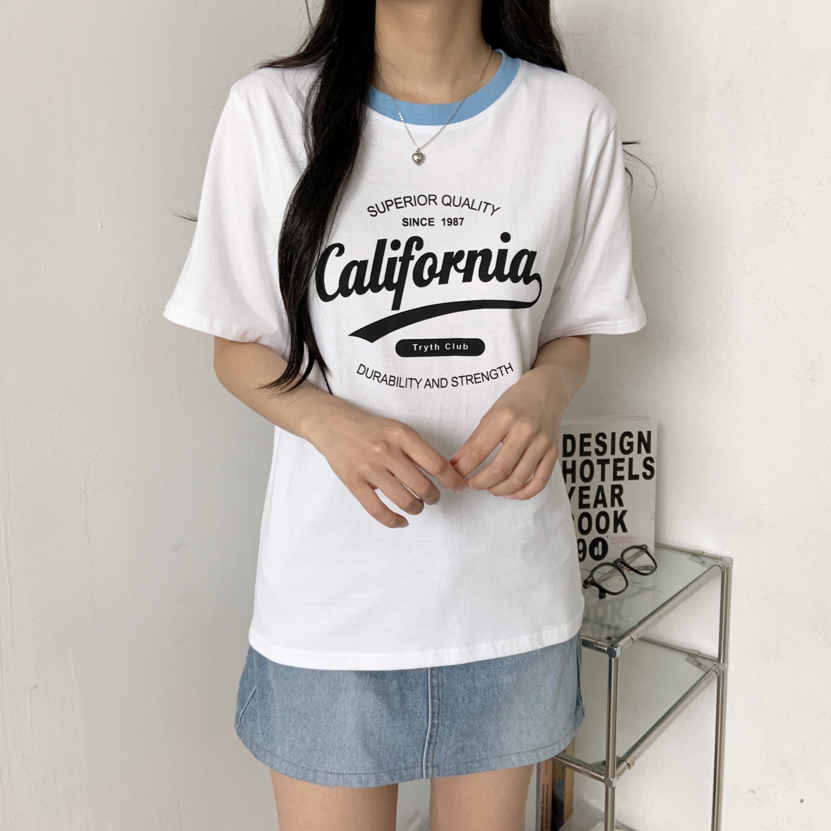 ラウンドネックロゴ配色Tシャツ | 詳細画像4