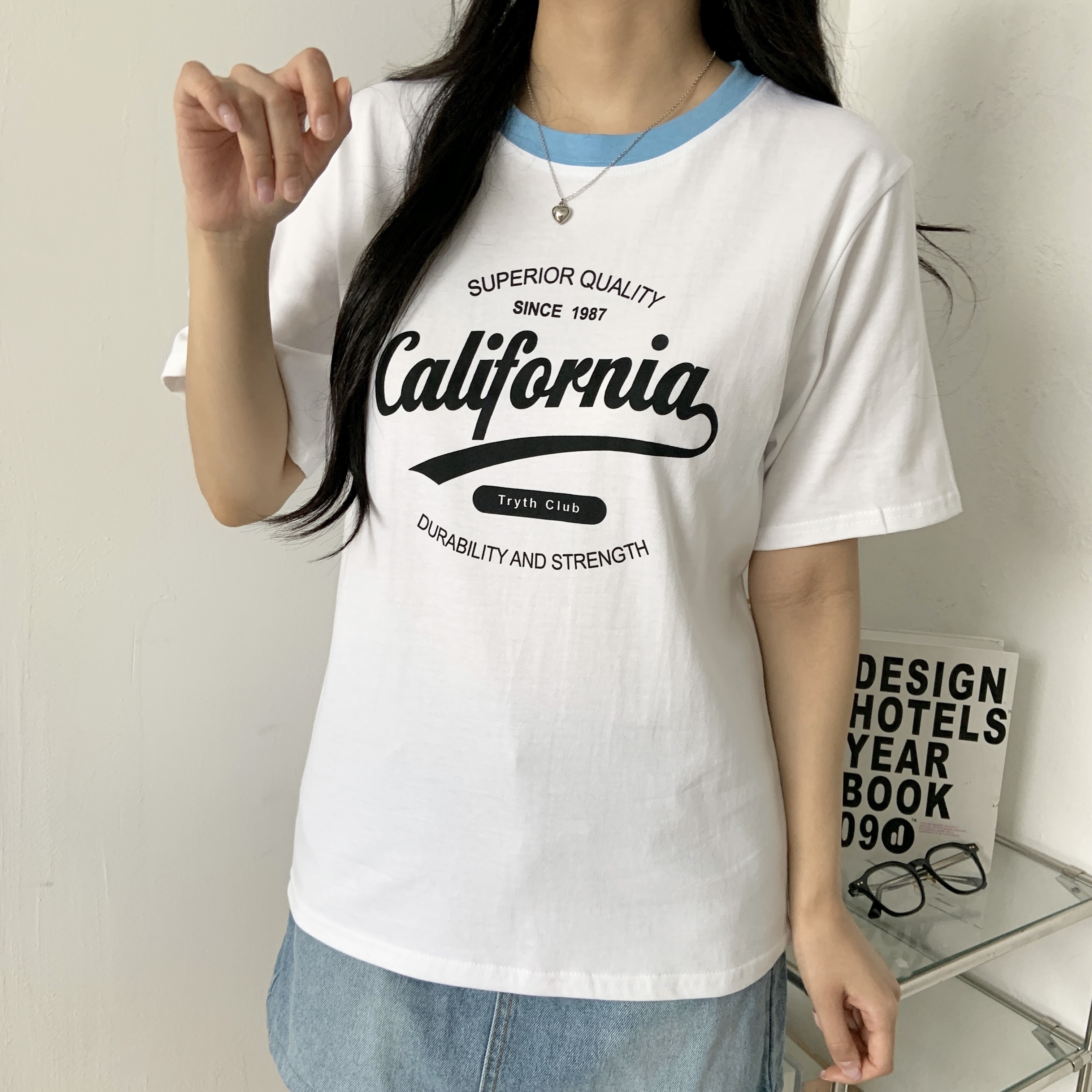 ラウンドネックロゴ配色Tシャツ | 詳細画像5