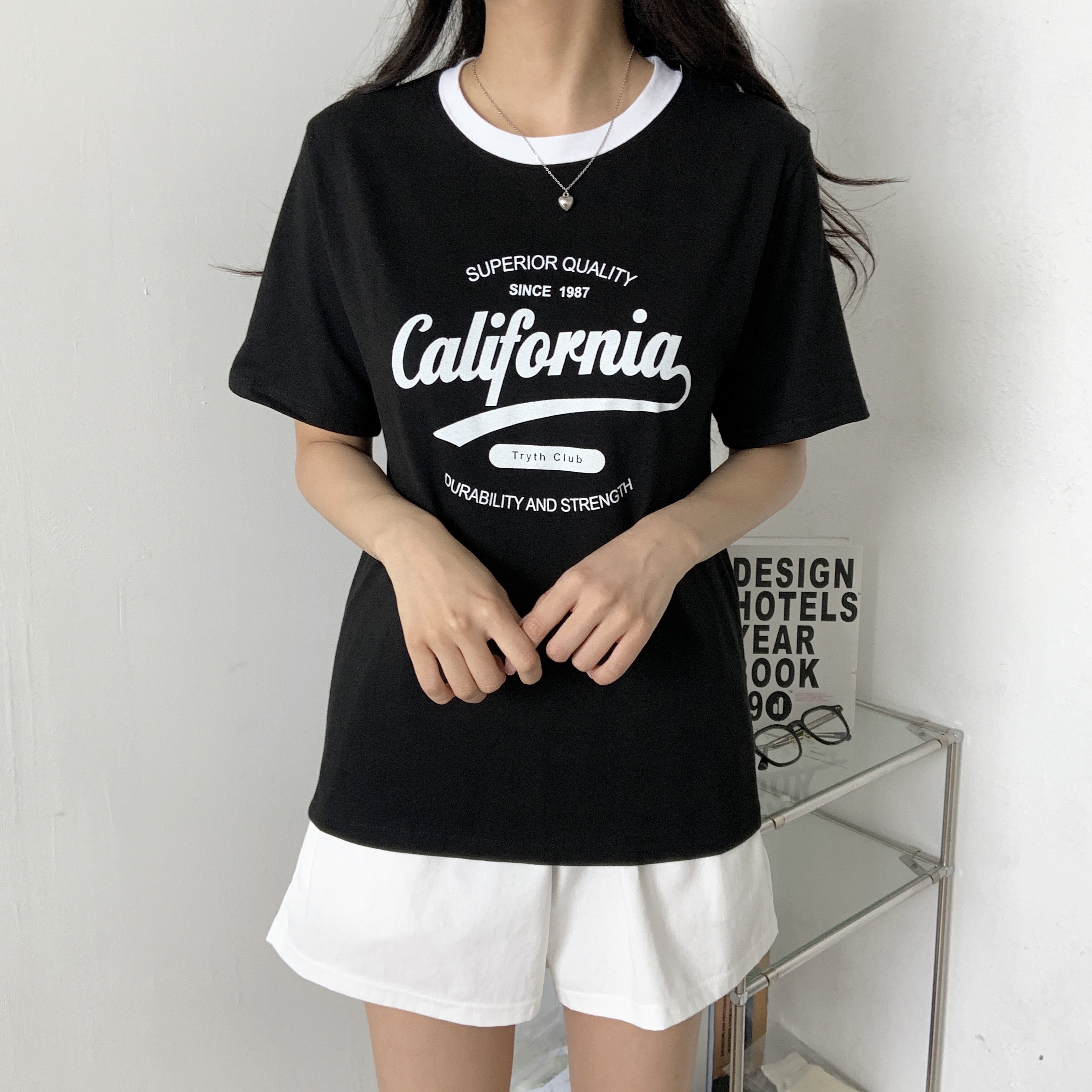 ラウンドネックロゴ配色Tシャツ | 詳細画像6