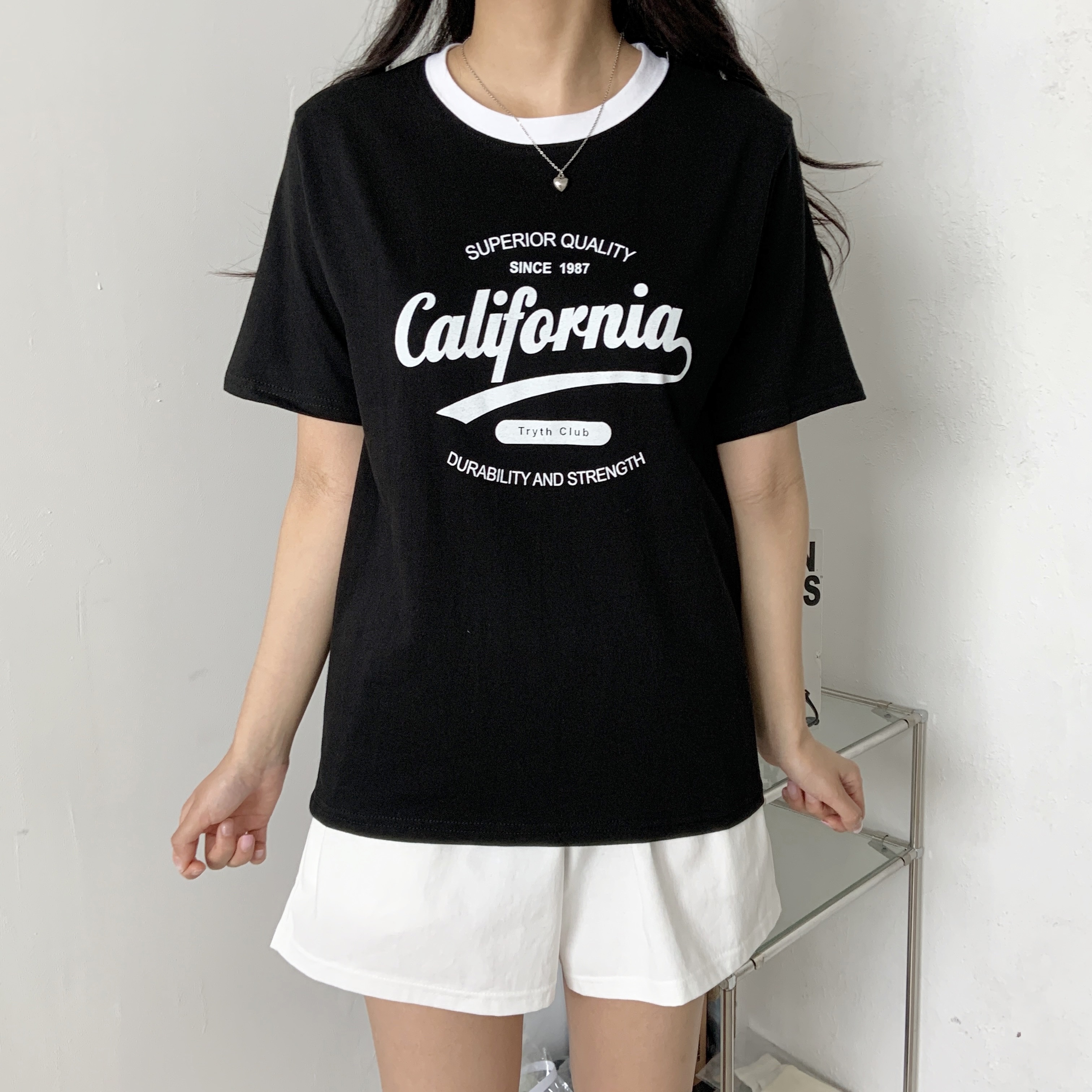 ラウンドネックロゴ配色Tシャツ | 詳細画像7