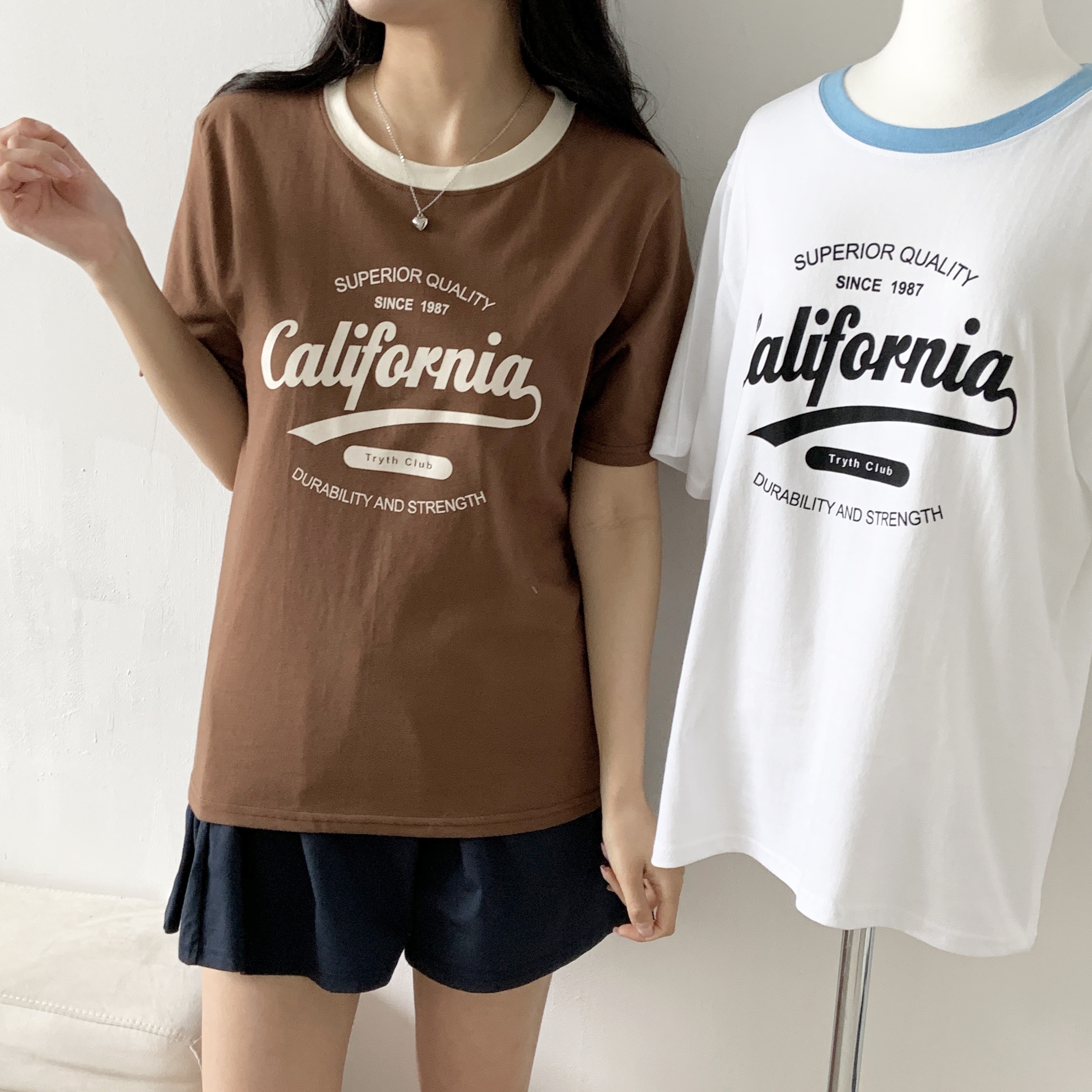 ラウンドネックロゴ配色Tシャツ | 詳細画像8