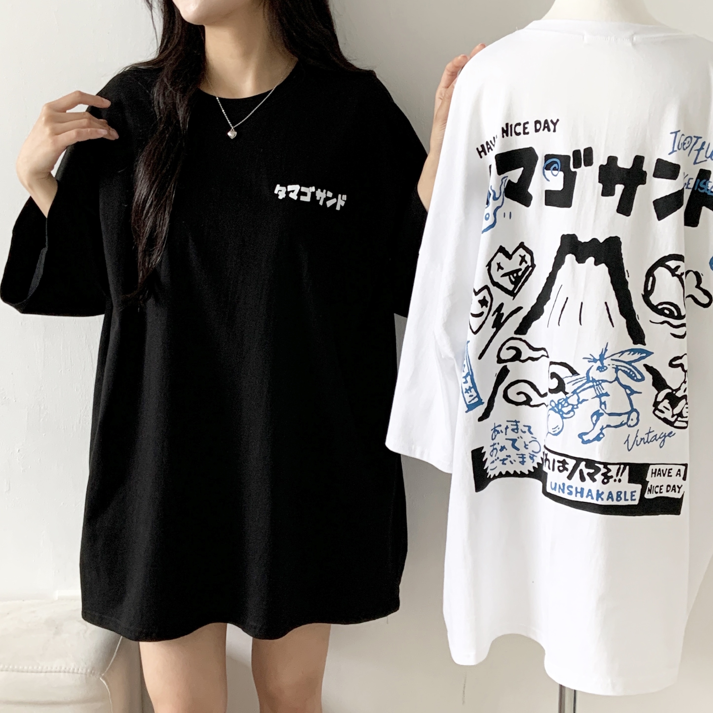 ラウンドネックボクシープリントTシャツ | 詳細画像3