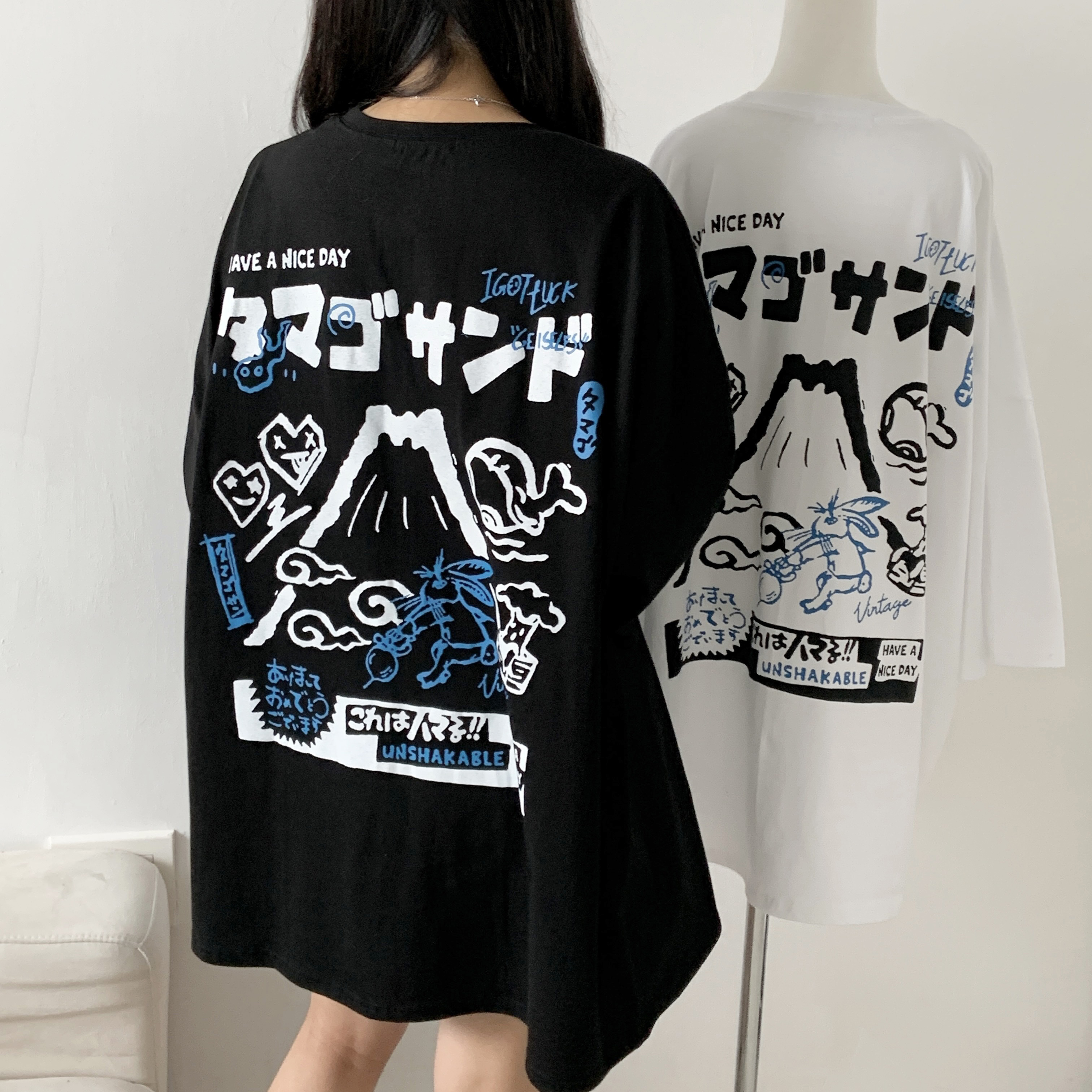 ラウンドネックボクシープリントTシャツ | 詳細画像4