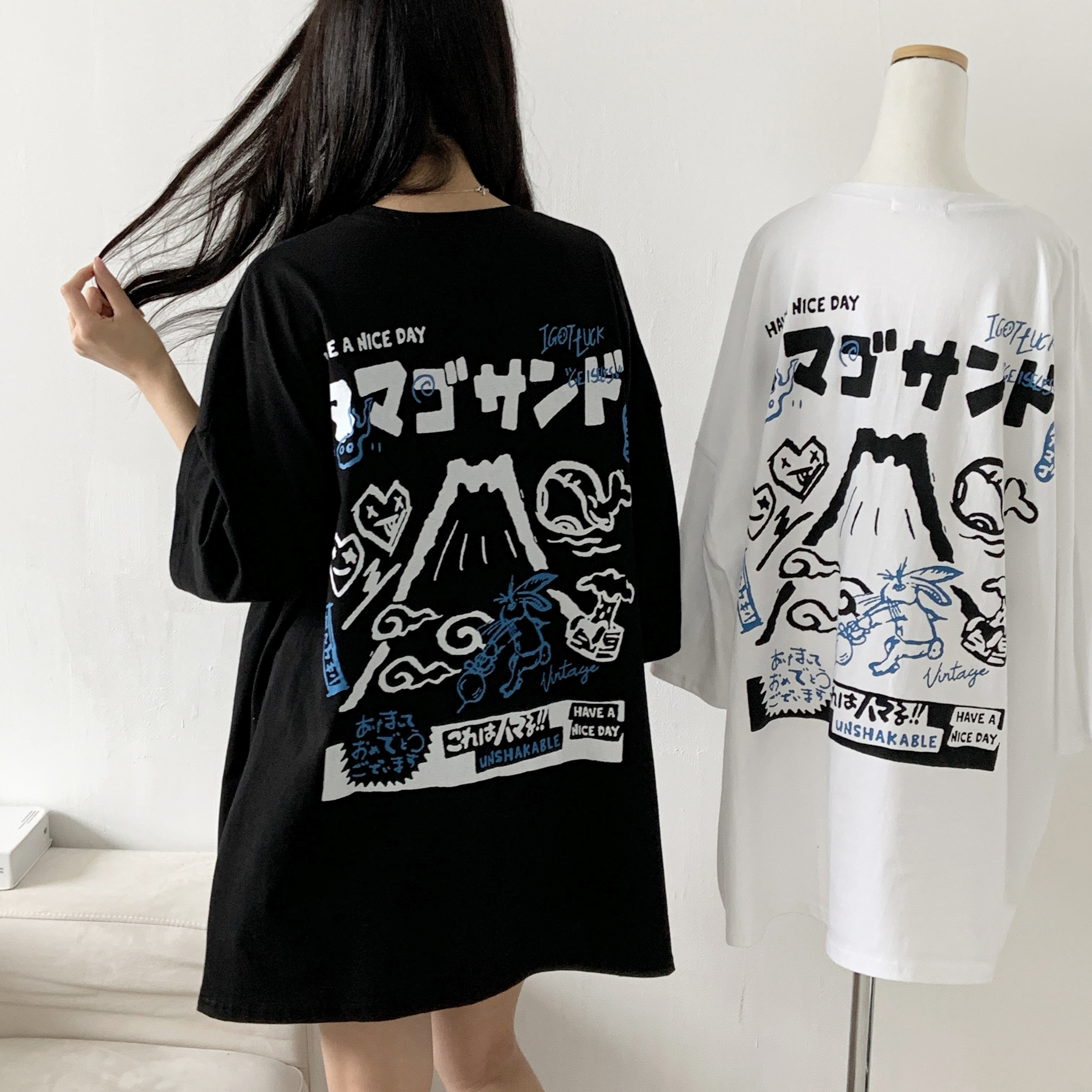 ラウンドネックボクシープリントTシャツ | 詳細画像6
