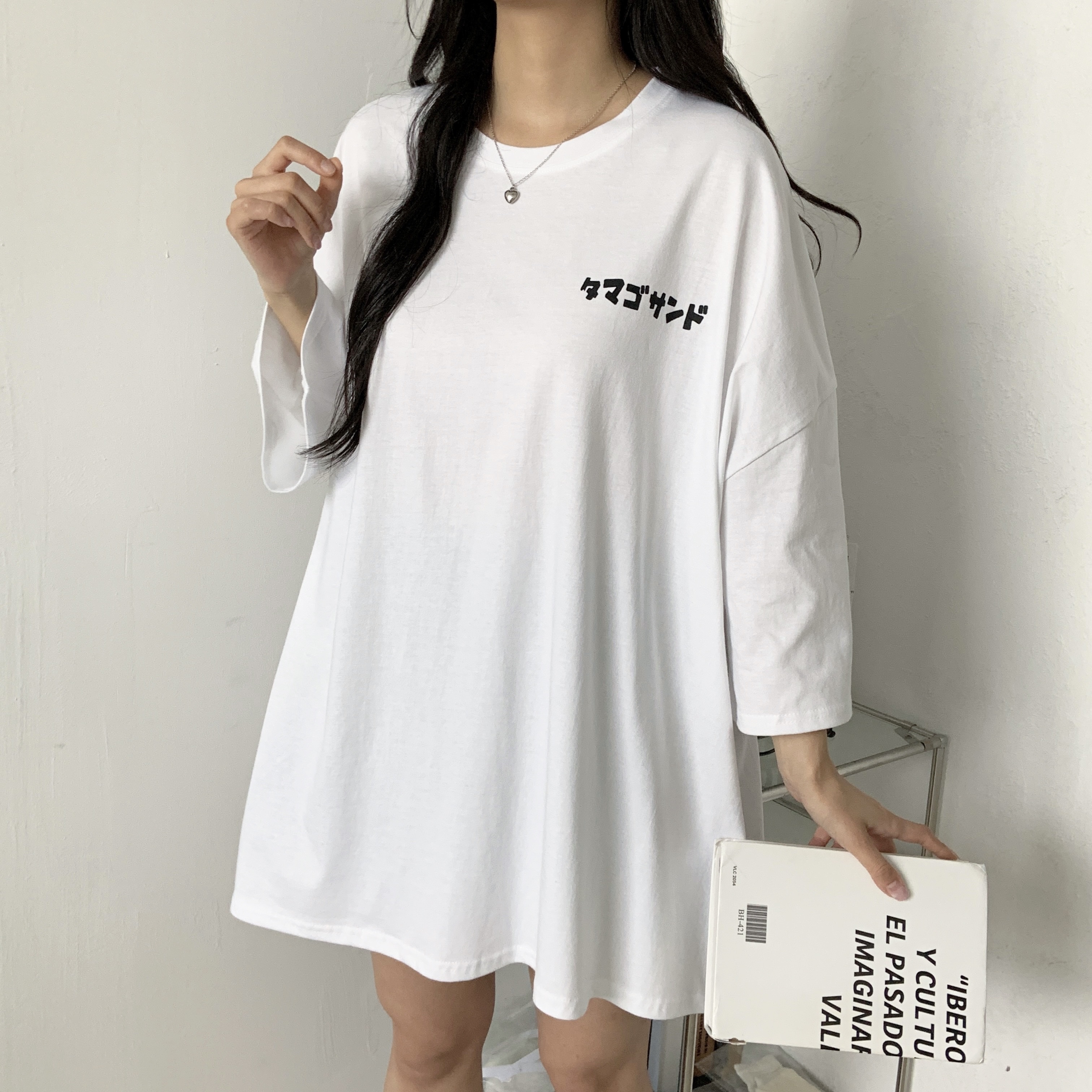 ラウンドネックボクシープリントTシャツ | 詳細画像7