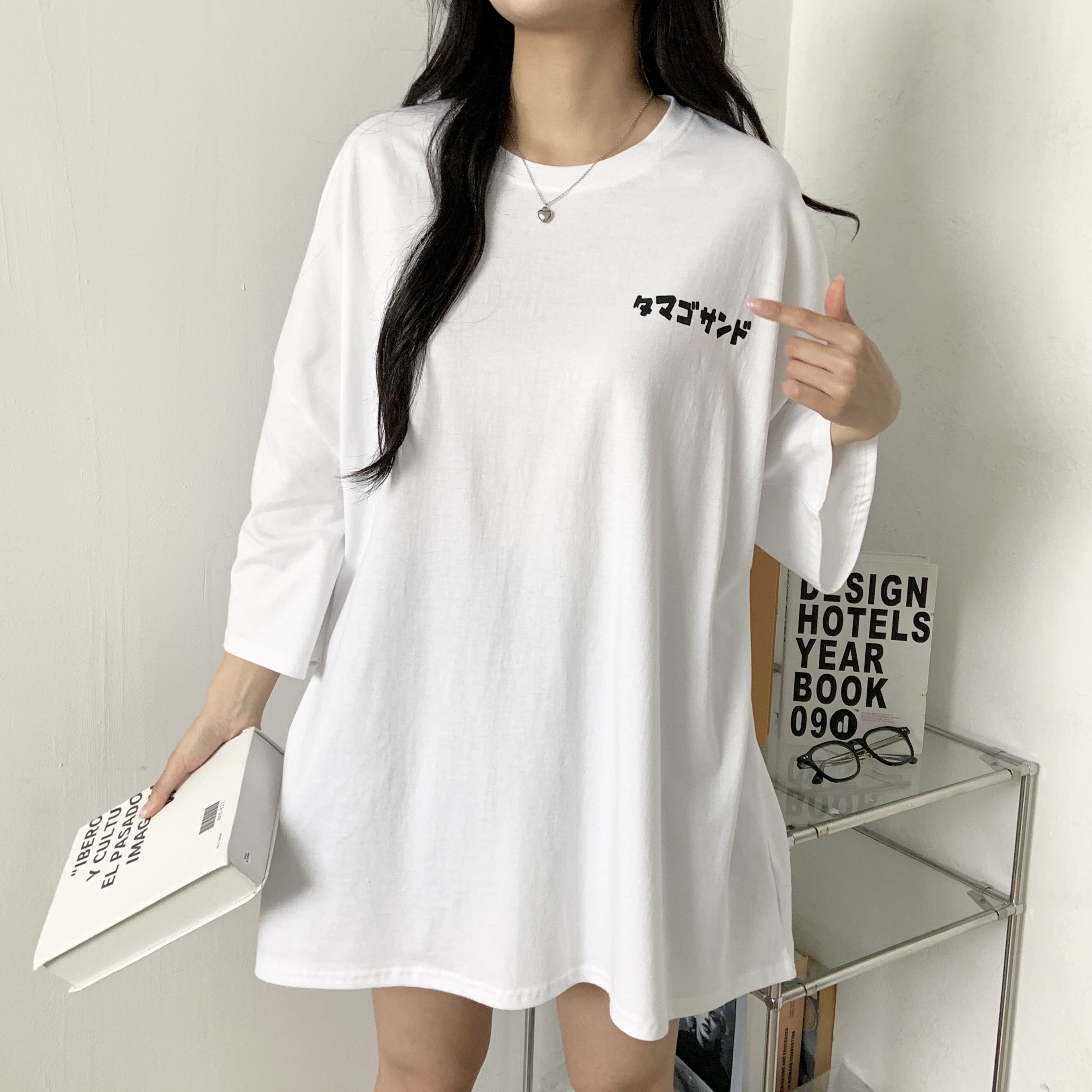 ラウンドネックボクシープリントTシャツ | 詳細画像8