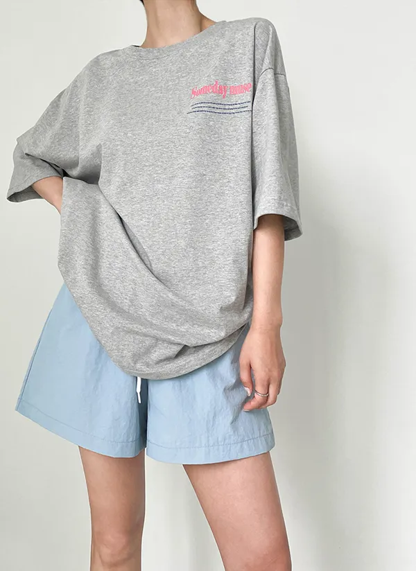 オーバーサイズ半袖プリントTシャツ | crushj | 詳細画像1