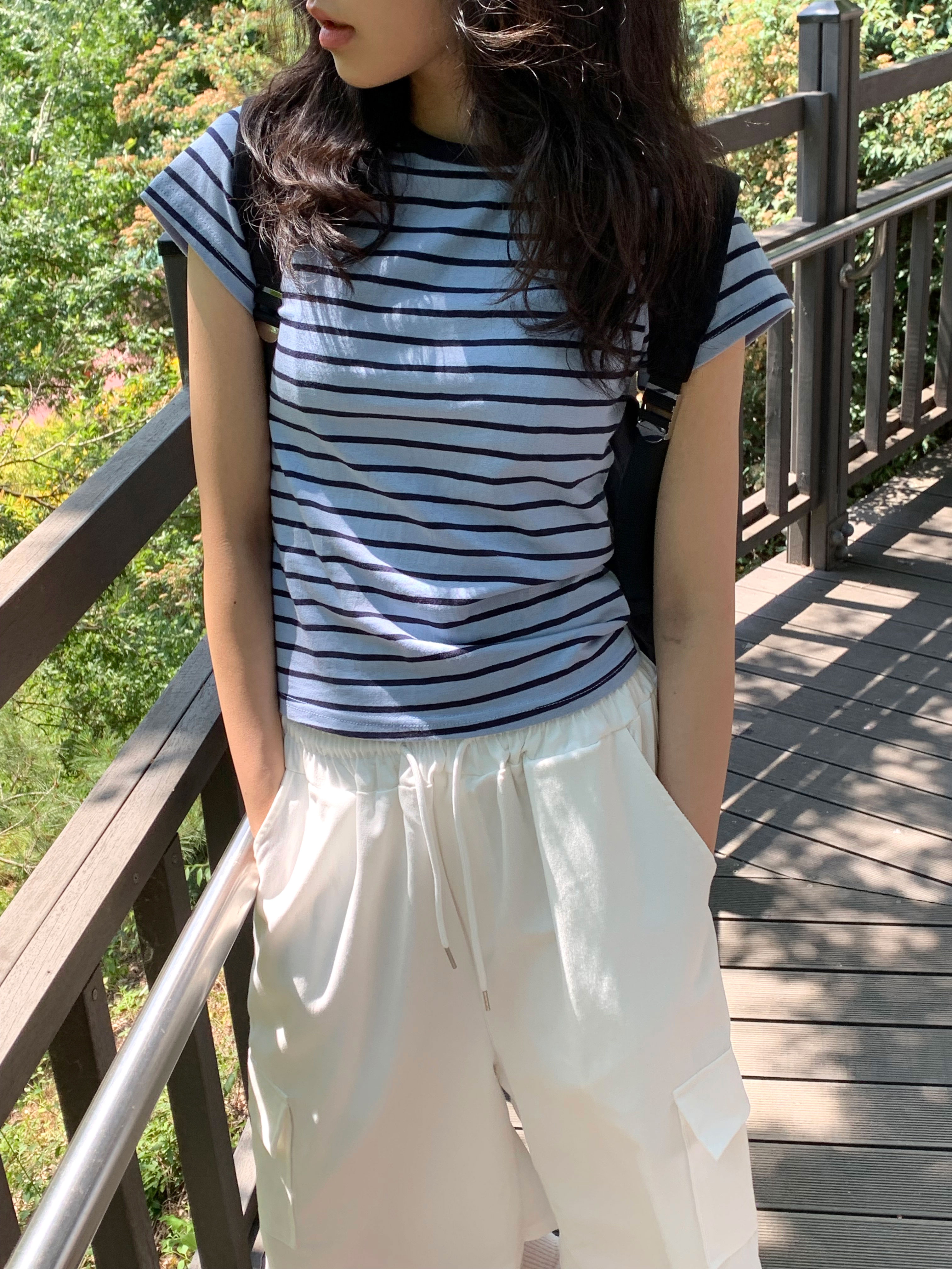 スリム半袖ボーダーTシャツ | レディースファッション通販 - DHOLIC