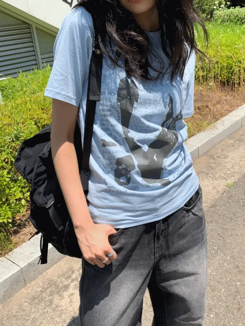 スリム半袖プリントTシャツ | banincci | 詳細画像1