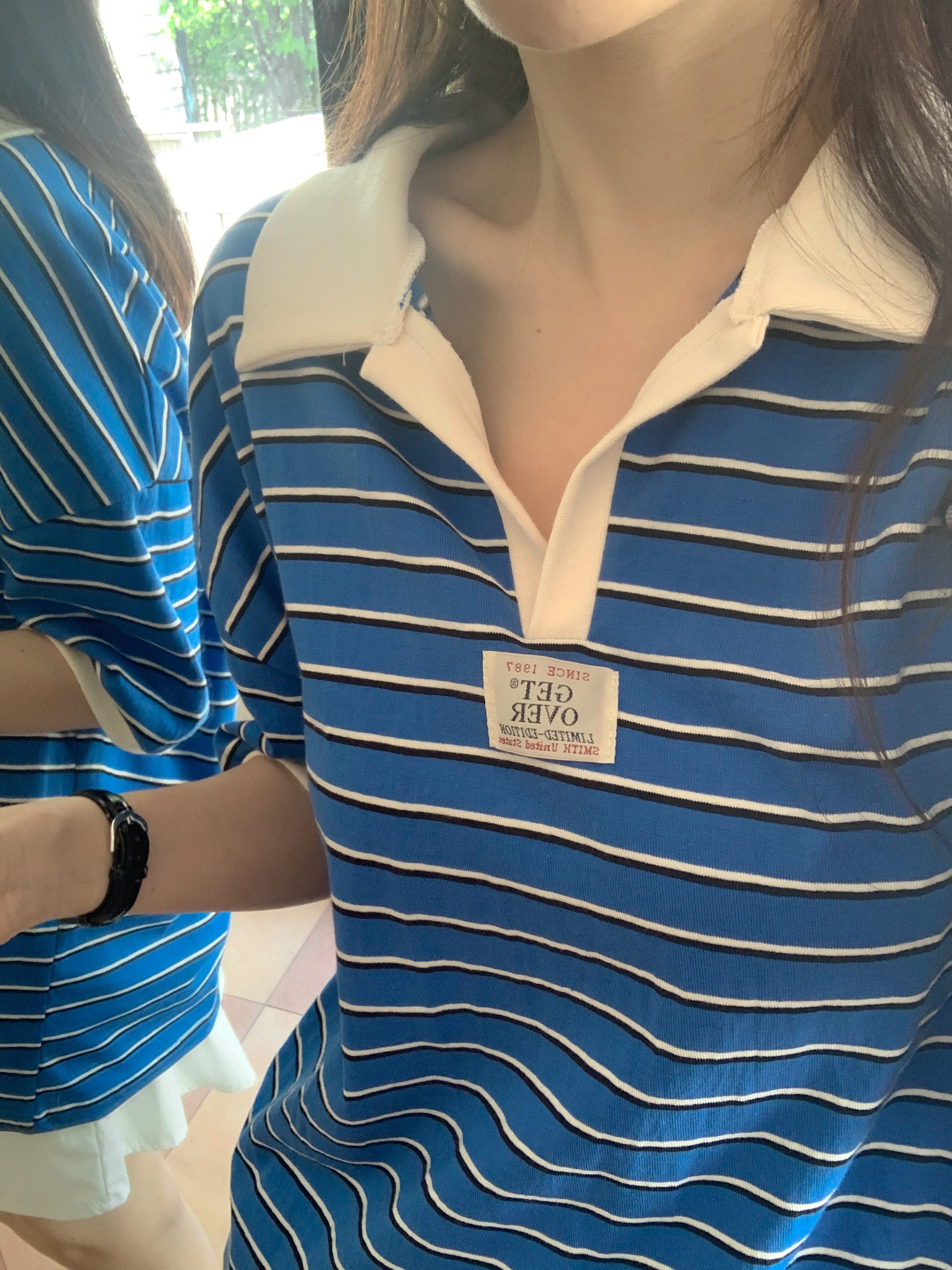 カラーオーバーサイズ半袖ボーダーTシャツ | 詳細画像11