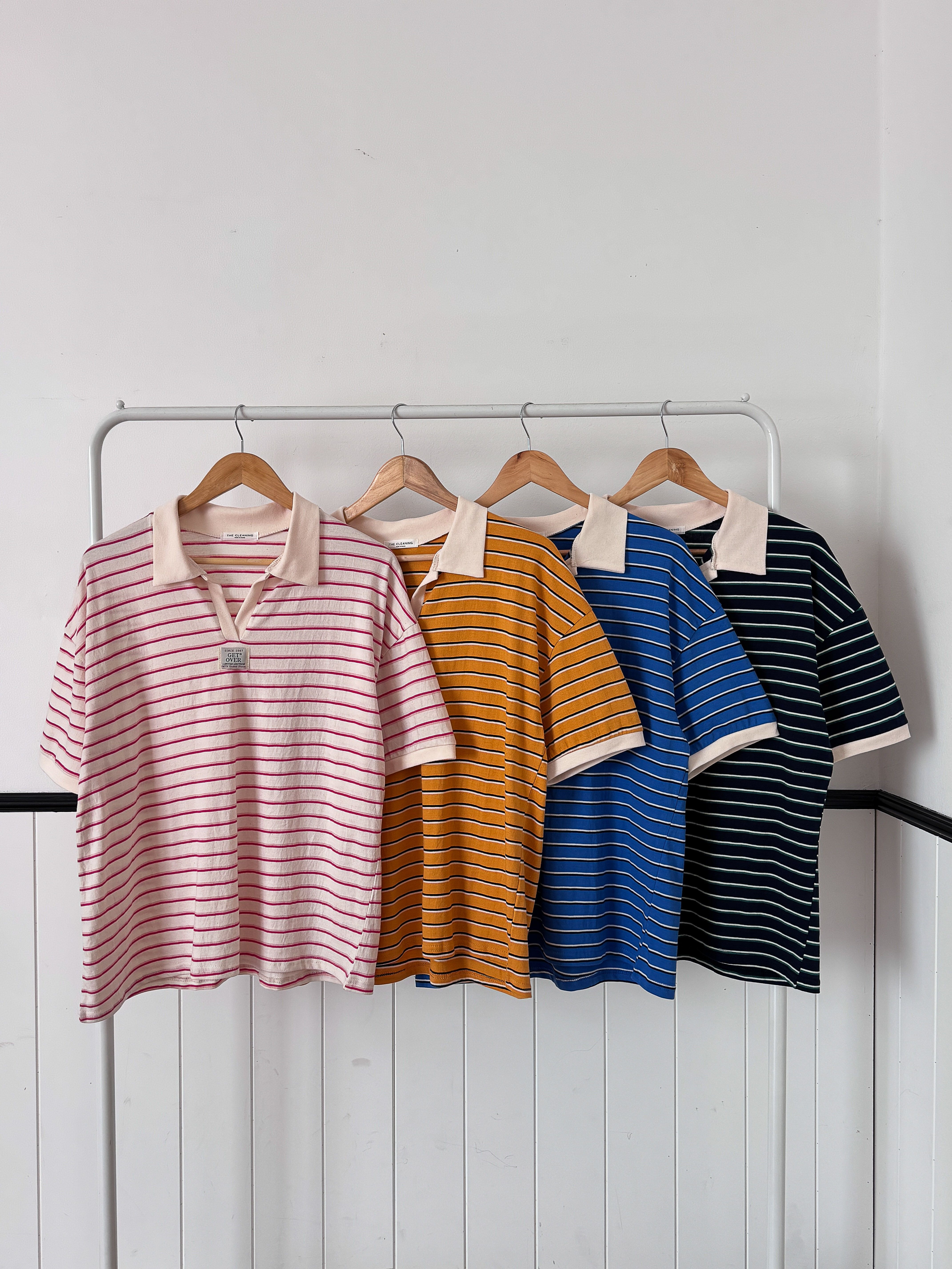 カラーオーバーサイズ半袖ボーダーTシャツ | 詳細画像18