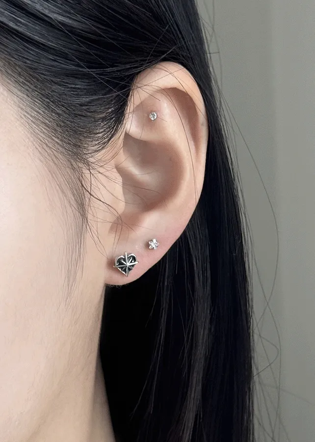 キュービックシンプルピアス | blingmoon | 詳細画像1