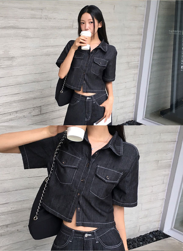 Second Style ブラック2つボタンセットアップ SPIRALGIRL（スパイラルガール） セットアップ ウエストレース2WAY