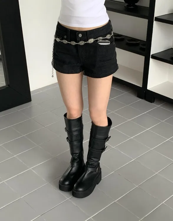 コットンショートデニムパンツショートパンツ | MODIMOOD | 詳細画像1