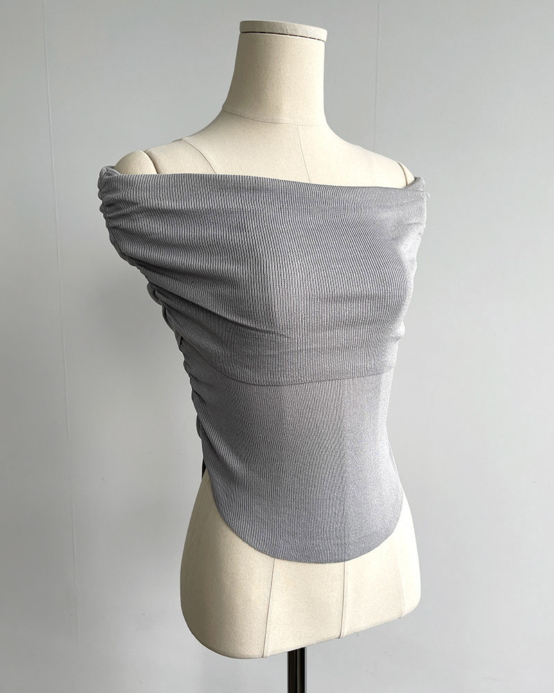 シャーリングオフショルラップニット | 詳細画像24