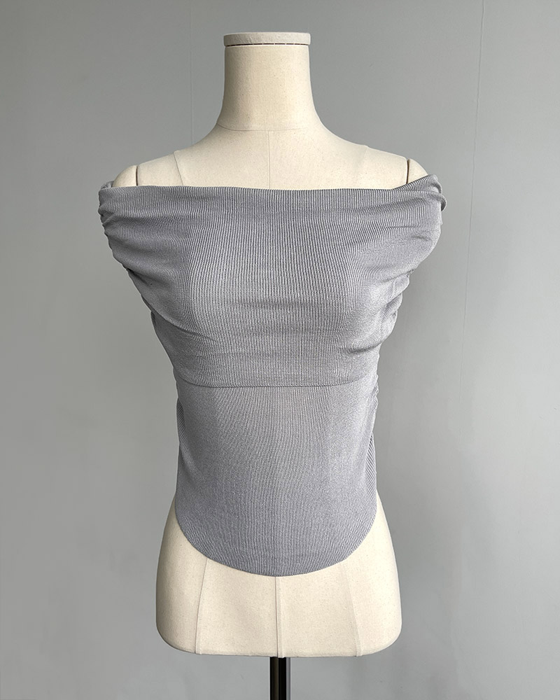 シャーリングオフショルラップニット | 詳細画像25