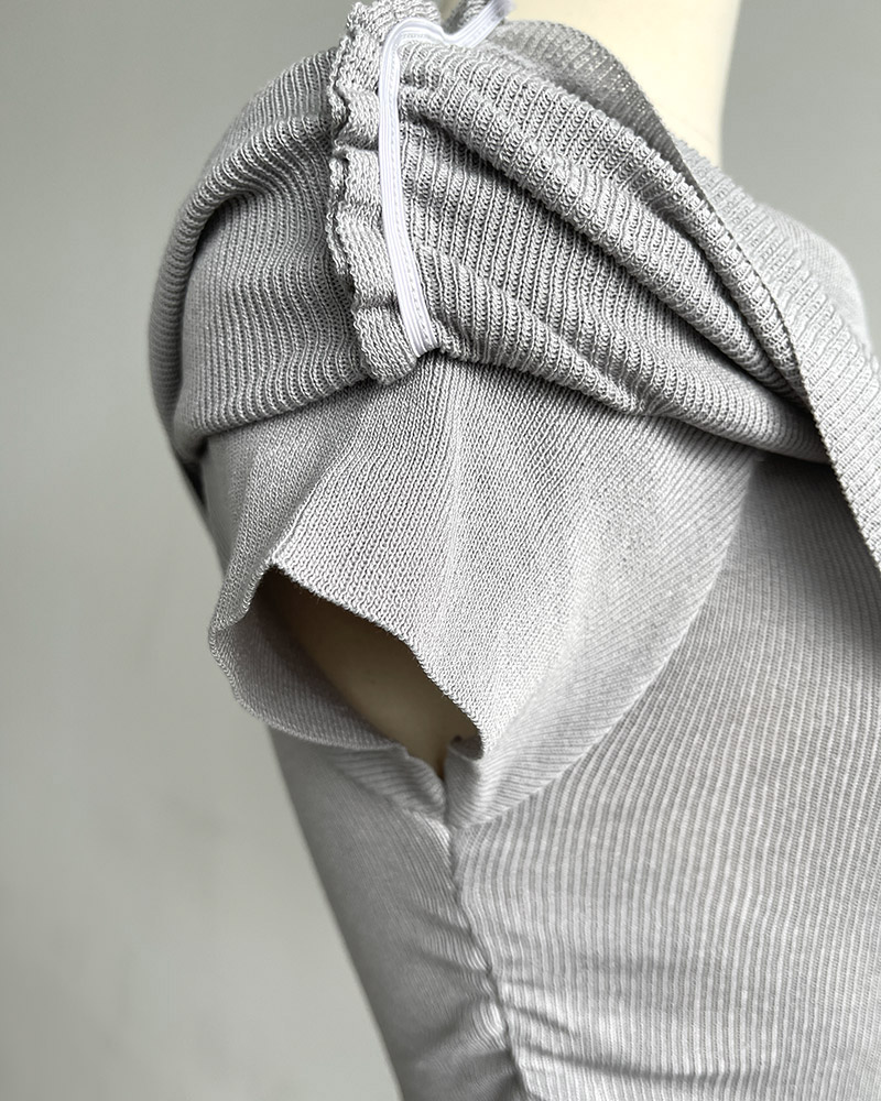 シャーリングオフショルラップニット | 詳細画像30