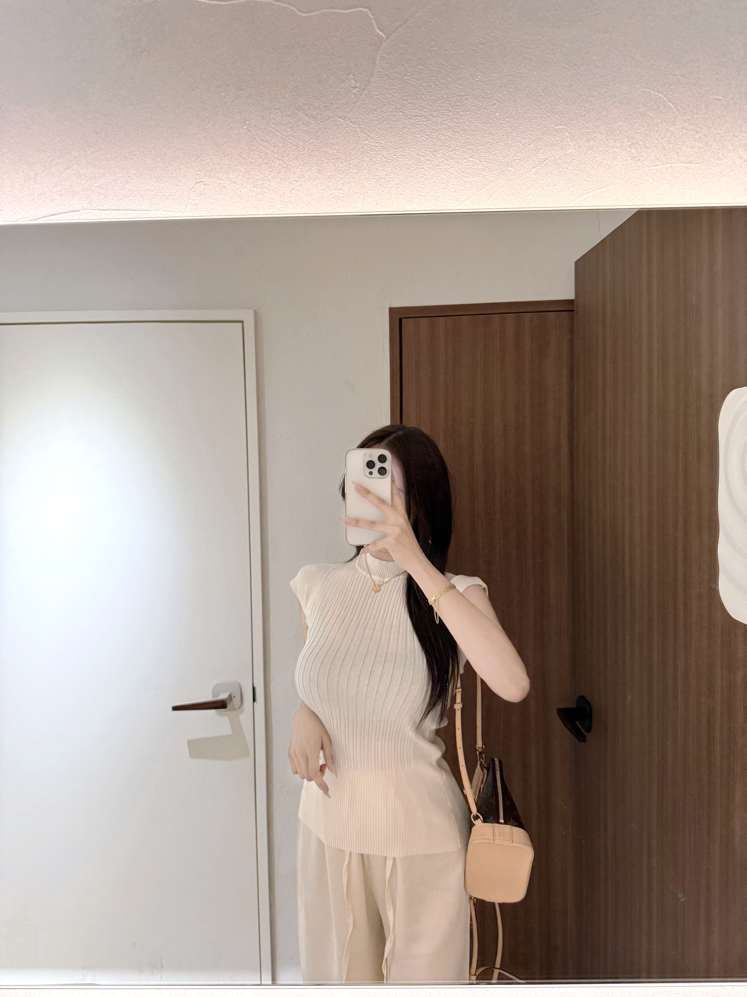 ニットラウンドネックフレンチスリーブスリムマルチ | 詳細画像6