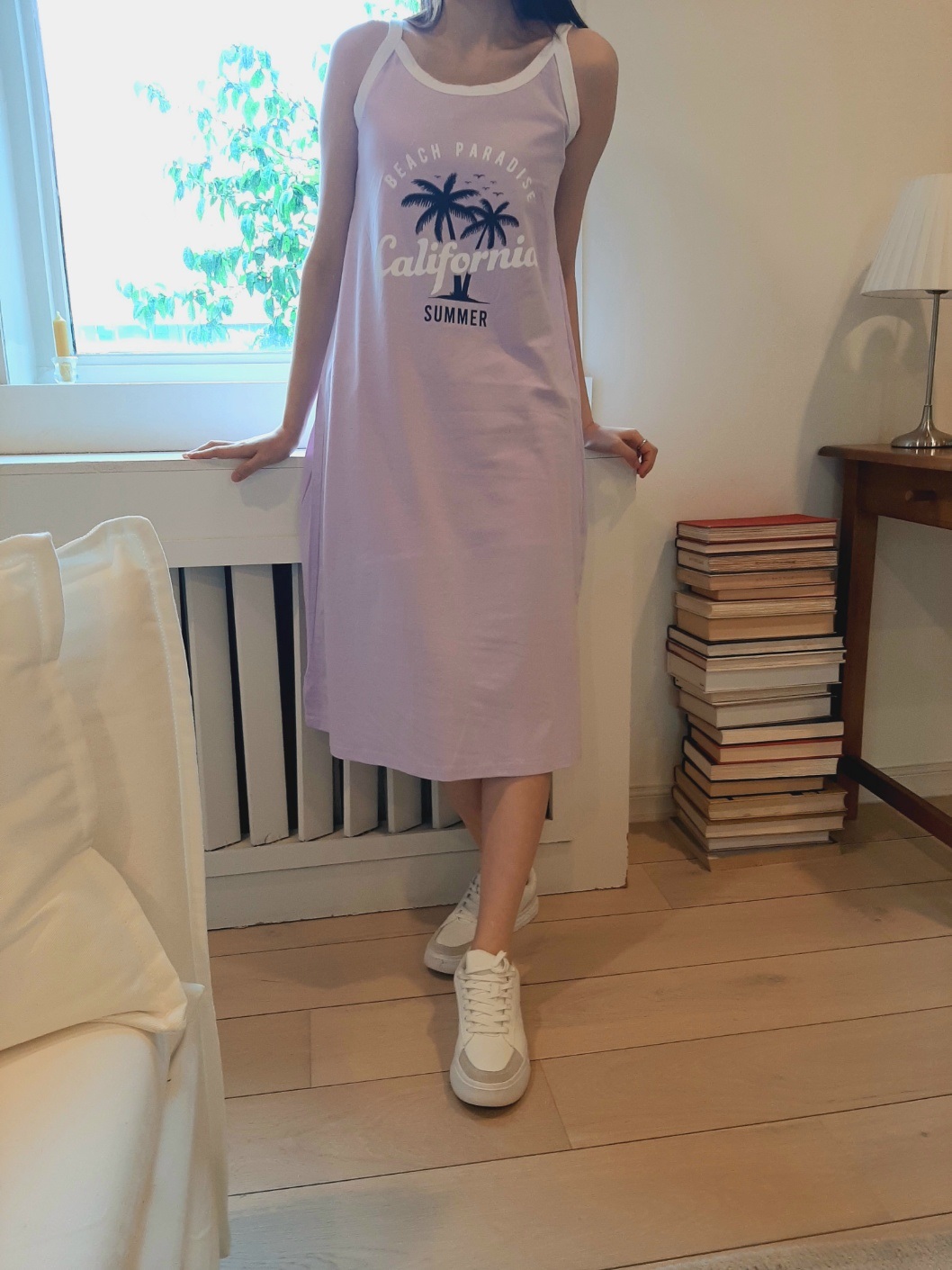 ロングプリント配色夏キャミワンピース | 詳細画像11