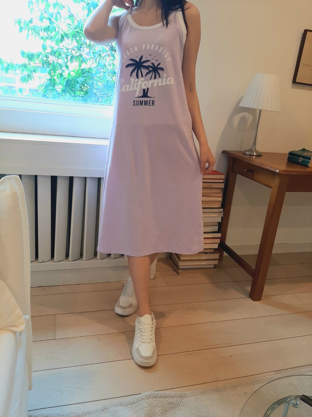 ロングプリント配色夏キャミワンピース | 詳細画像12