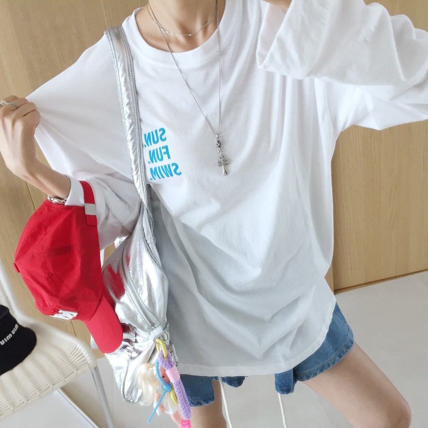 ボクシー長袖プリントTシャツ | 詳細画像8