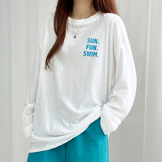 ボクシー長袖プリントTシャツ | 詳細画像14