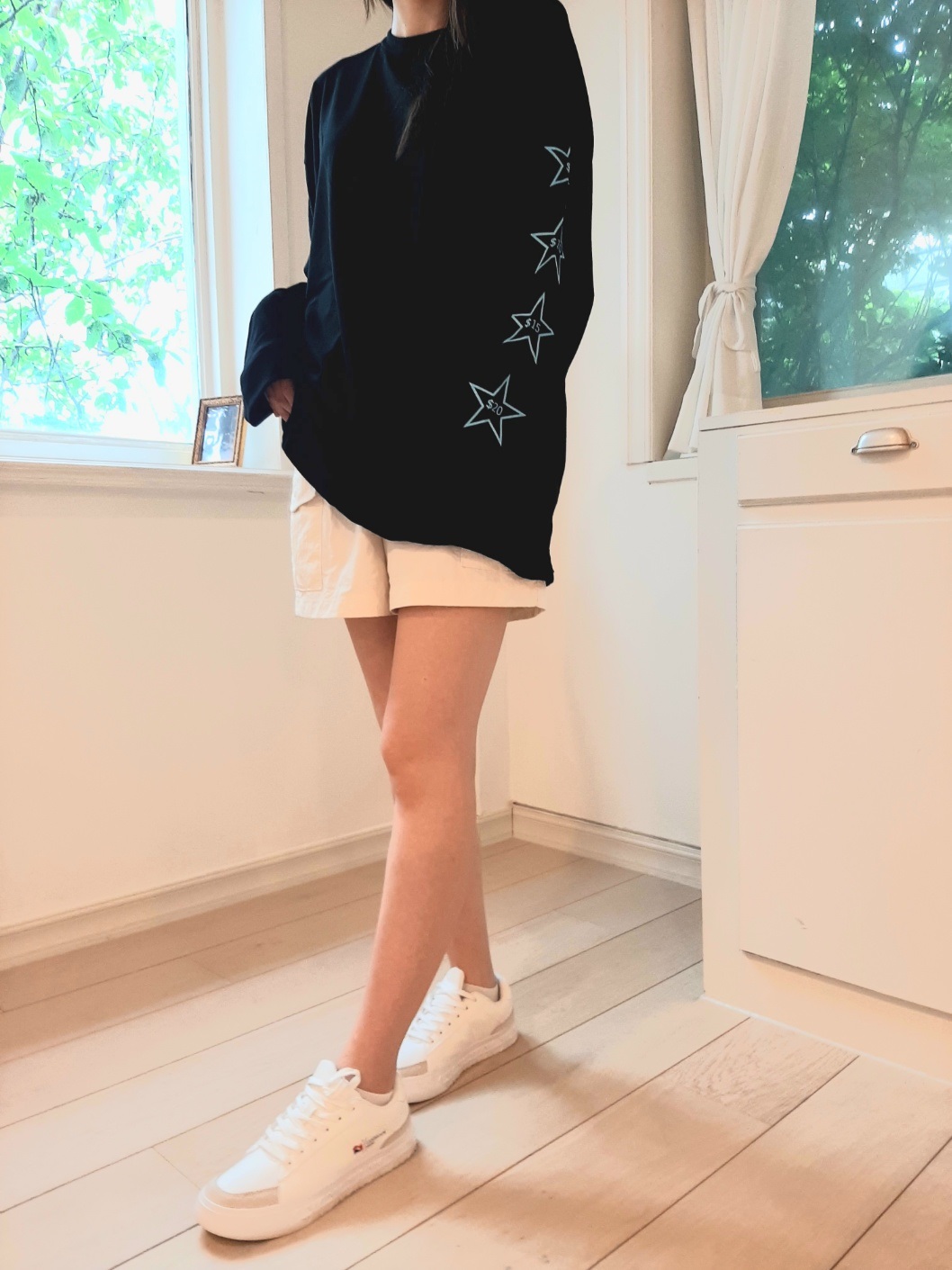ボクシー長袖プリントTシャツ | 詳細画像6