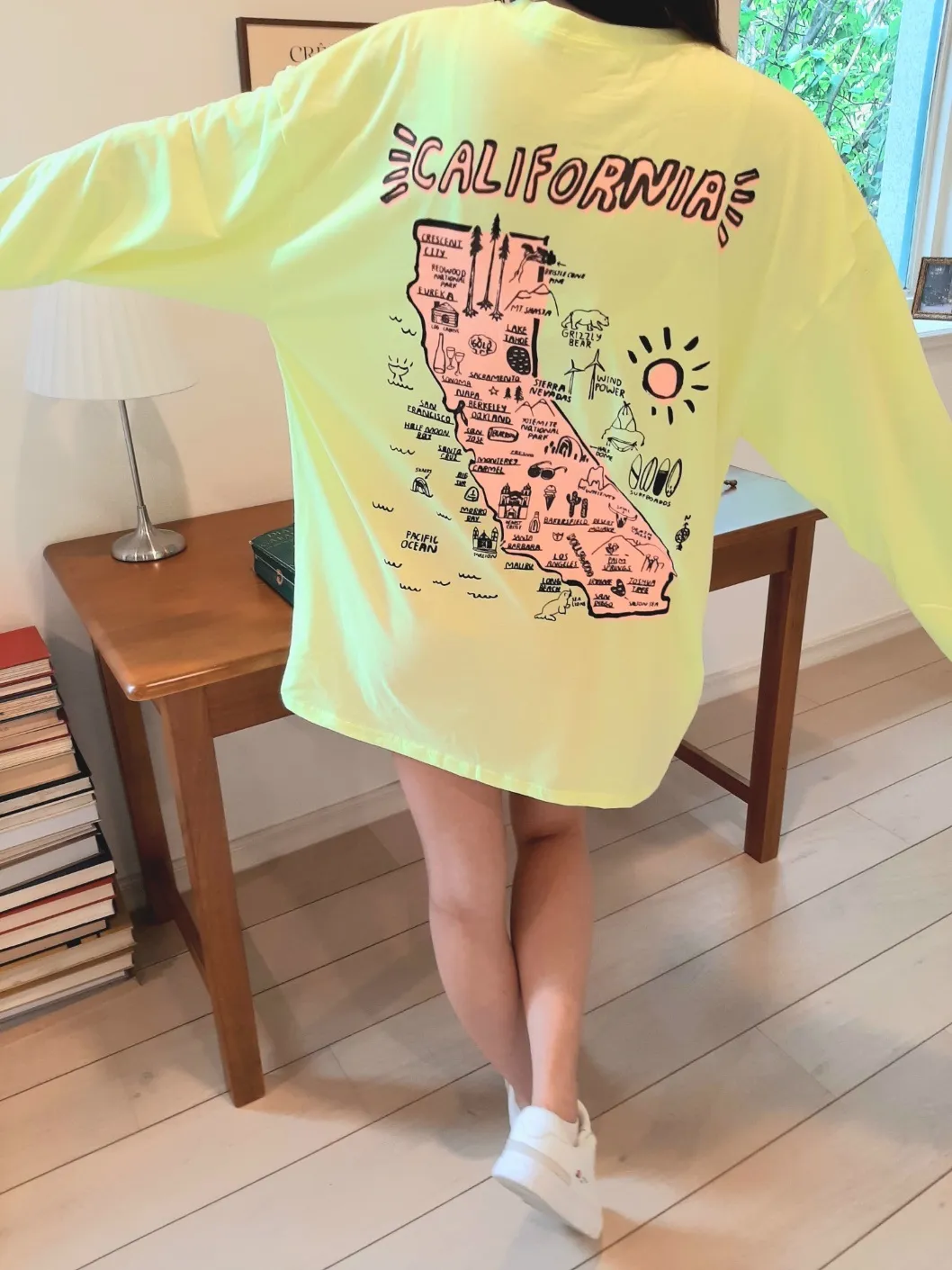 ボクシー長袖プリントTシャツ | 詳細画像1