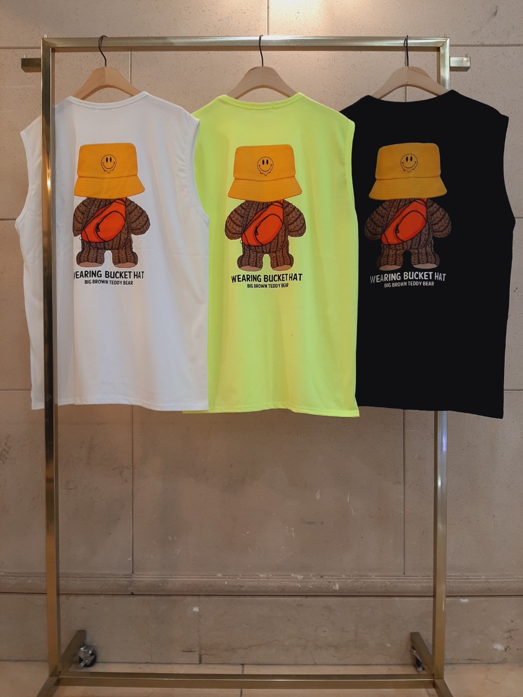 コットンラウンドネックボクシープリントTシャツノースリーブ | 詳細画像15