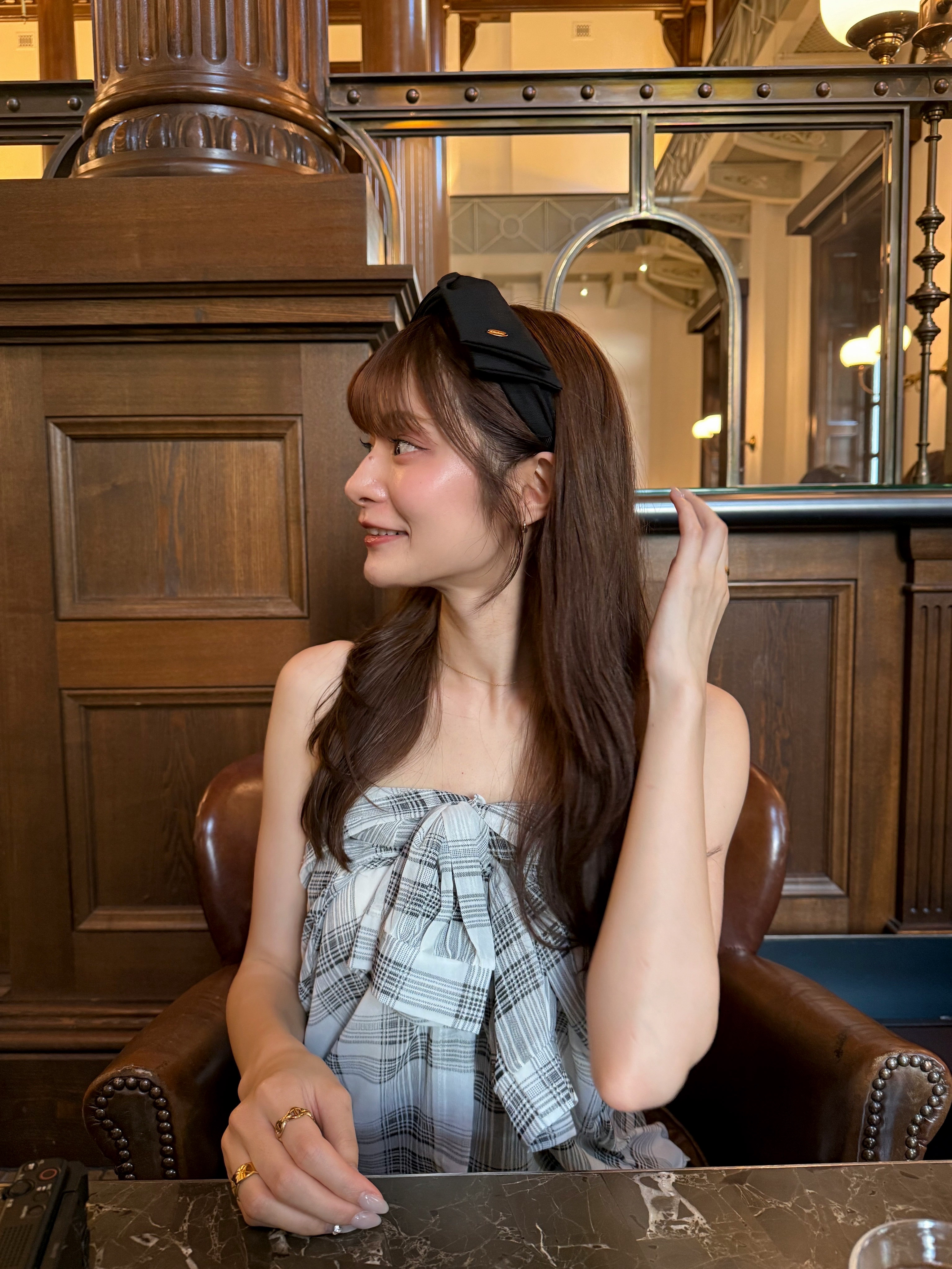 長袖シアーチェックシャツ | 詳細画像16