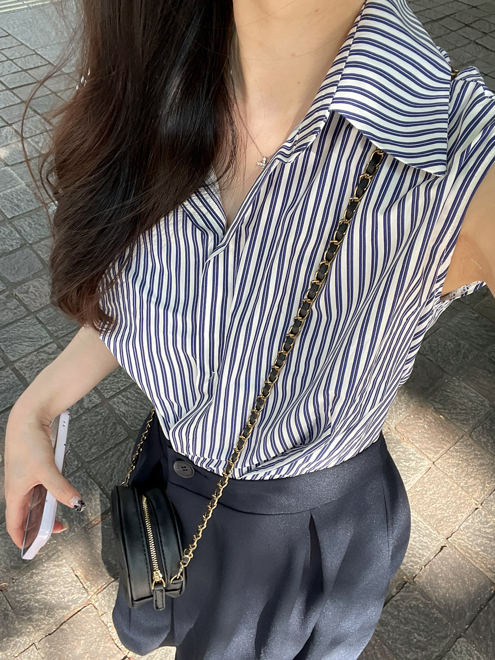 ノースリストライプフレアワンピース | 詳細画像26