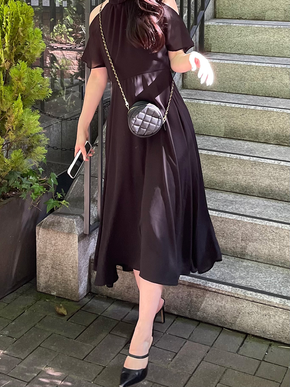 オープンショルダーシフォンワンピース | 詳細画像9