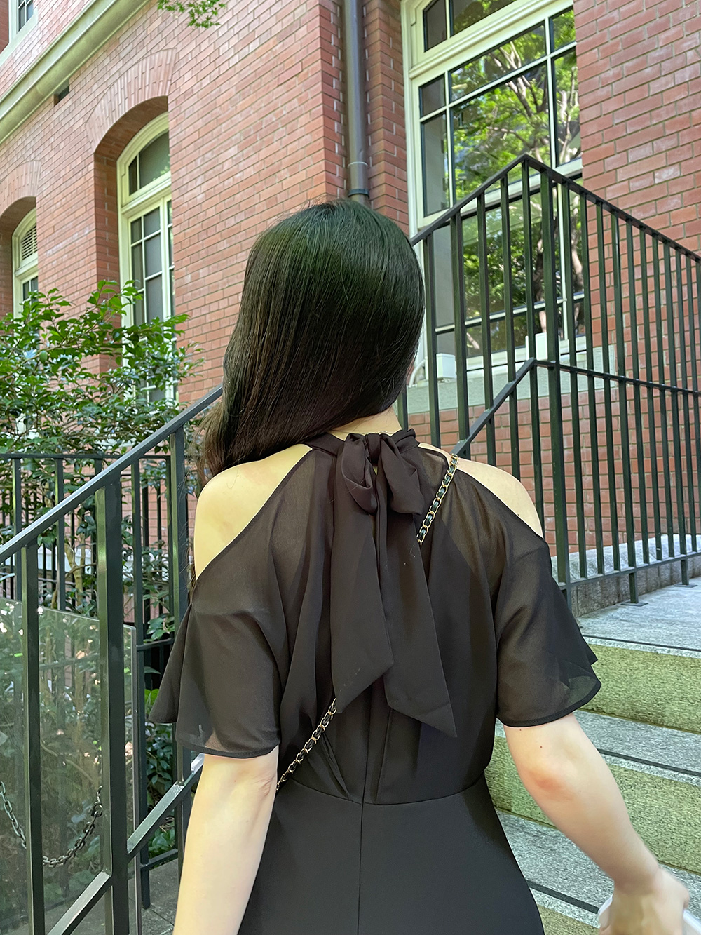 オープンショルダーシフォンワンピース | 詳細画像12