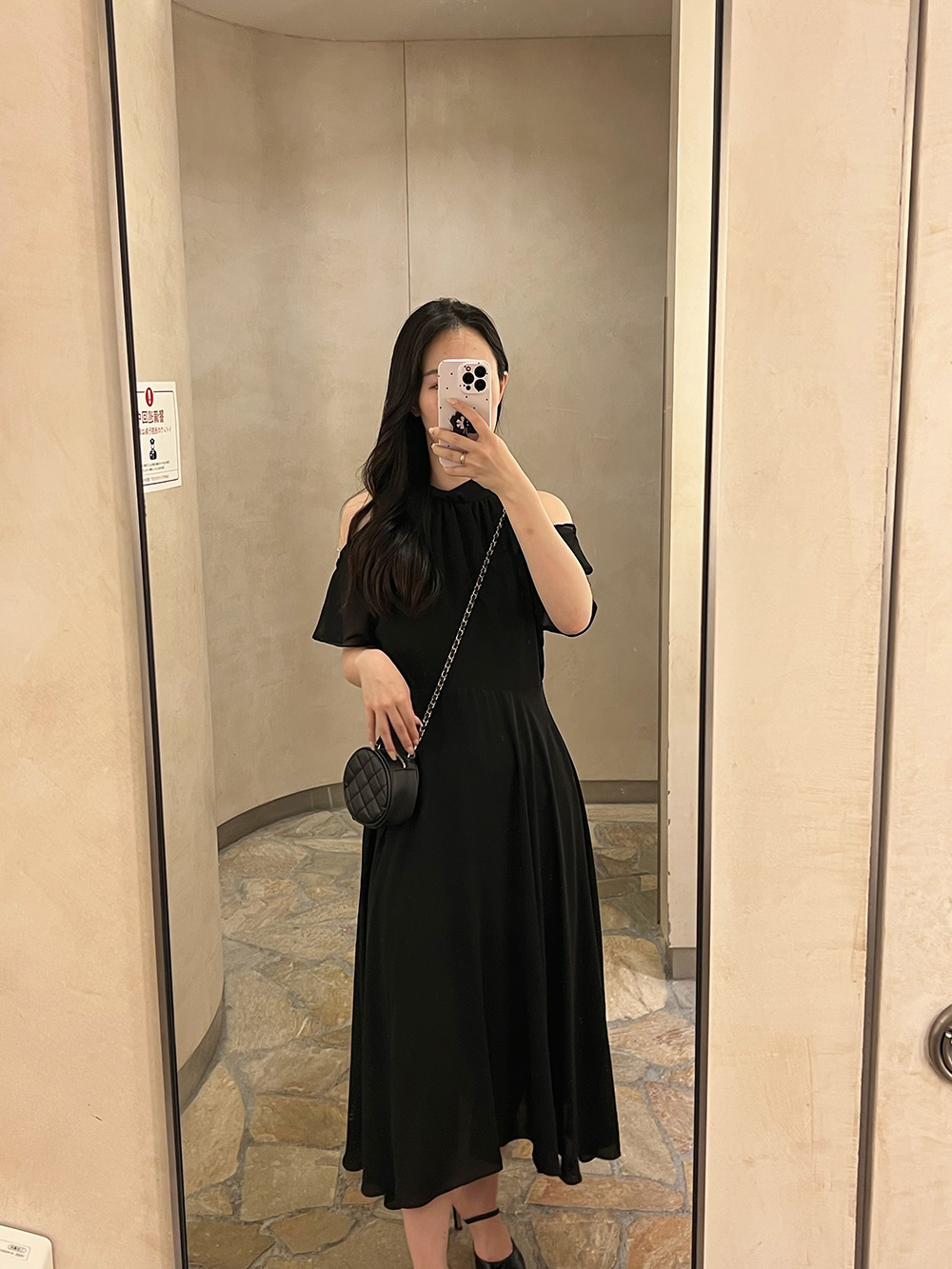 オープンショルダーシフォンワンピース | 詳細画像18