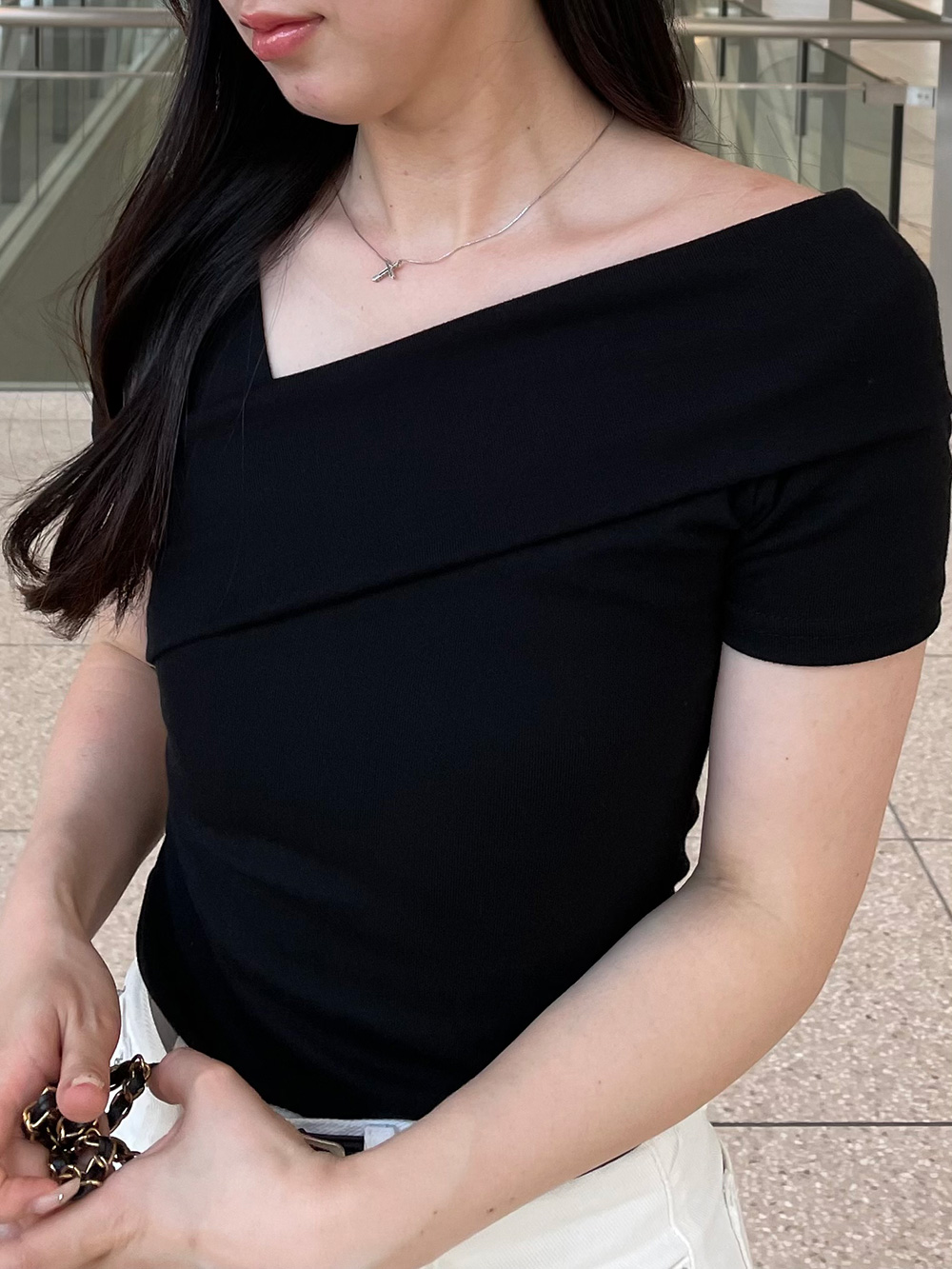 2WAYアシメネックトップス | 詳細画像12