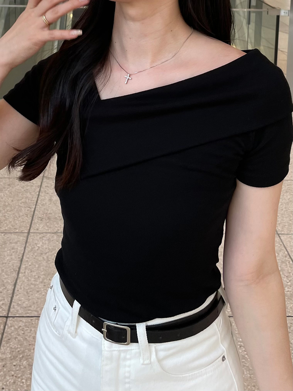 2WAYアシメネックトップス | 詳細画像16