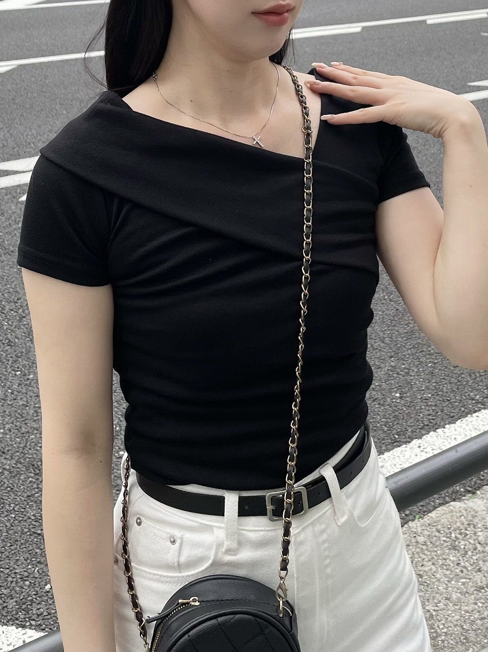 2WAYアシメネックトップス | 詳細画像6