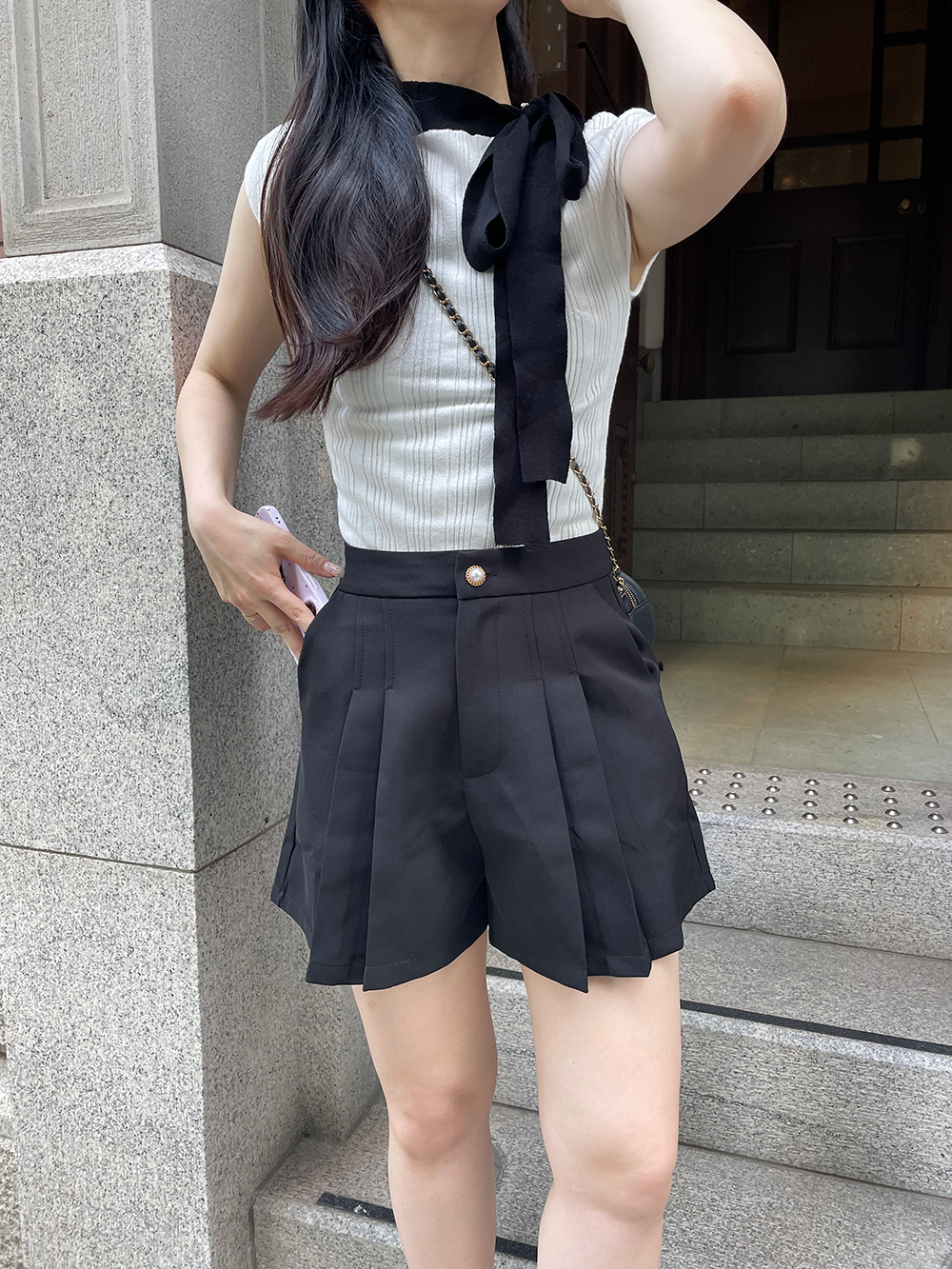 ツータックビジューボタンショートパンツ | 詳細画像17