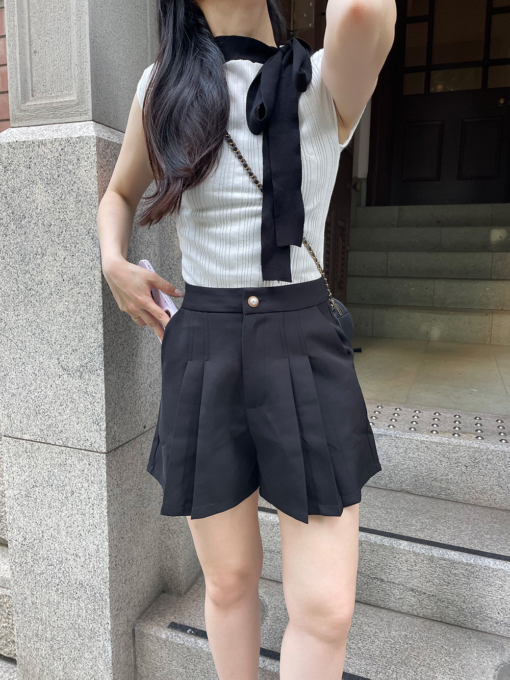 ツータックビジューボタンショートパンツ | 詳細画像18