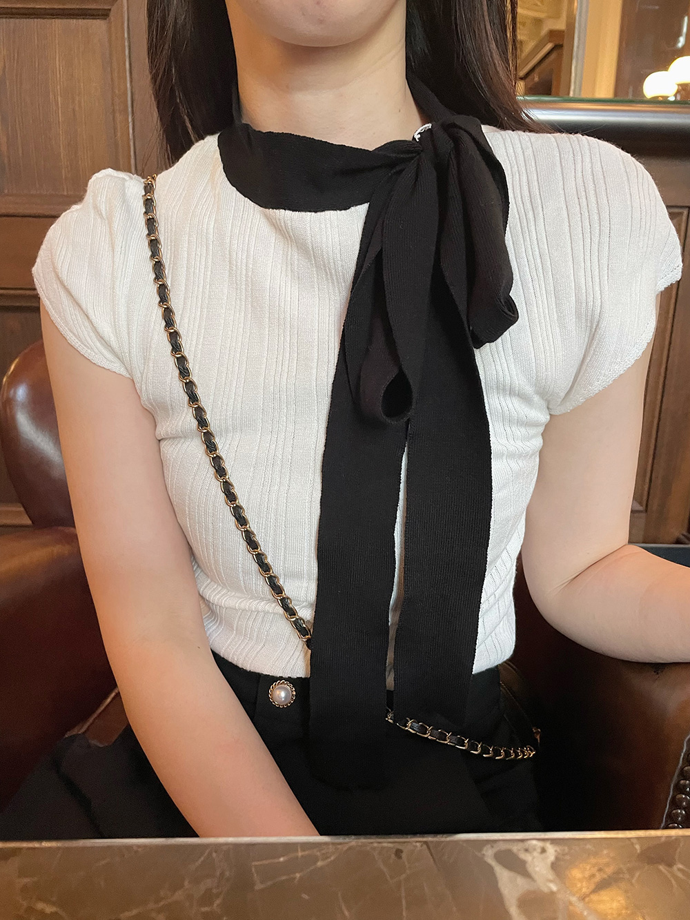 ボウタイリボン半袖ニット | 詳細画像12