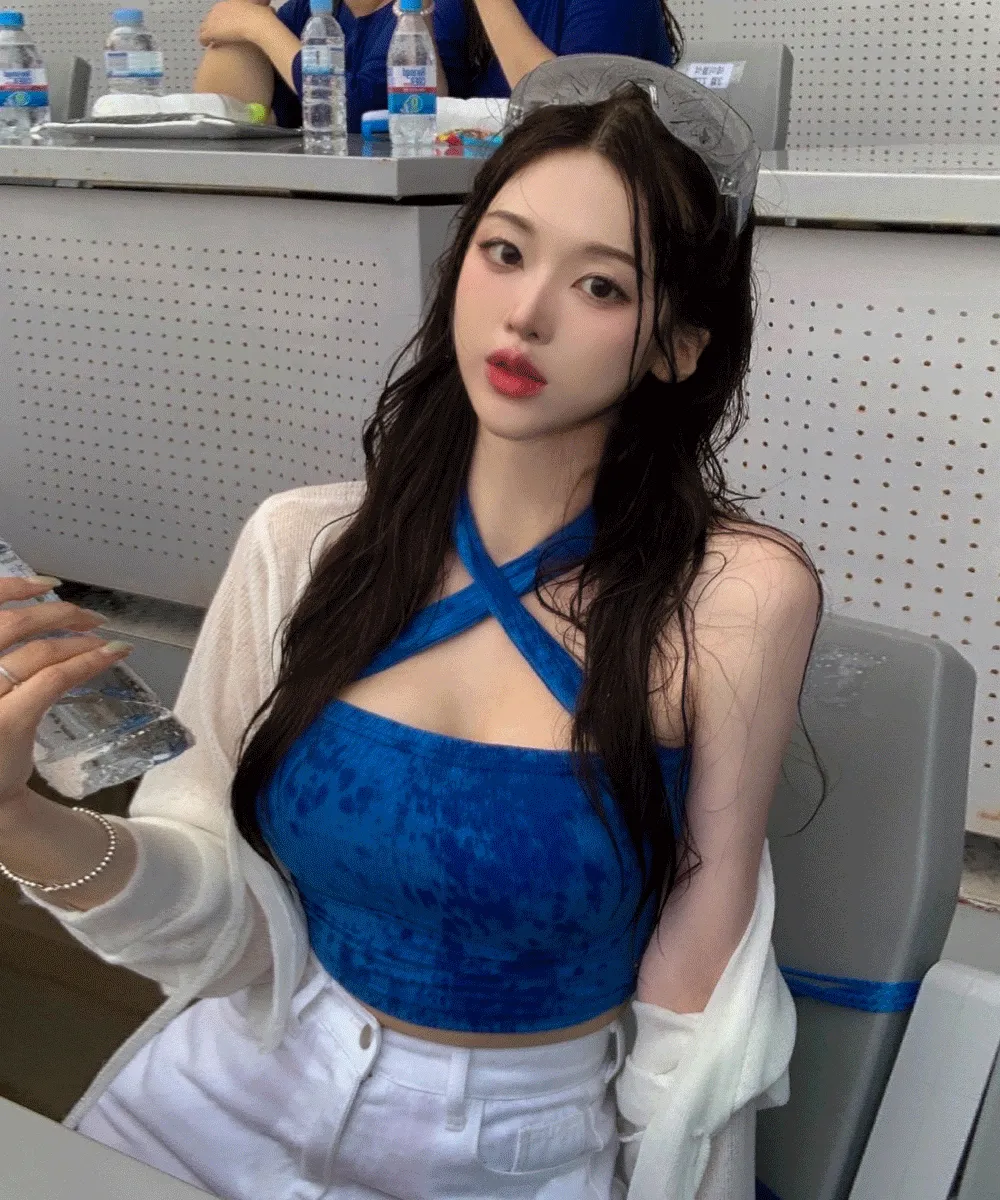 リンクルストラップカラーチューブトップ | wannabemuse | 詳細画像1