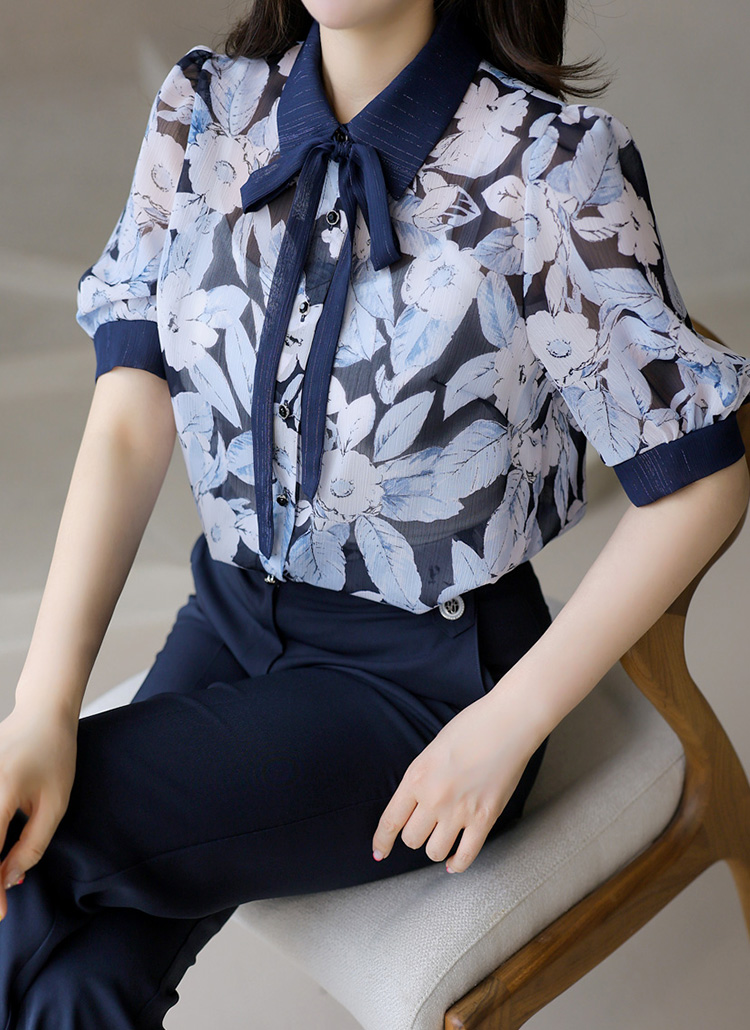 tricot COMME des GARCONS リボン　花柄ブラウス tricot COMME des GARCONS リボン 花柄ブラウス - メルカリ