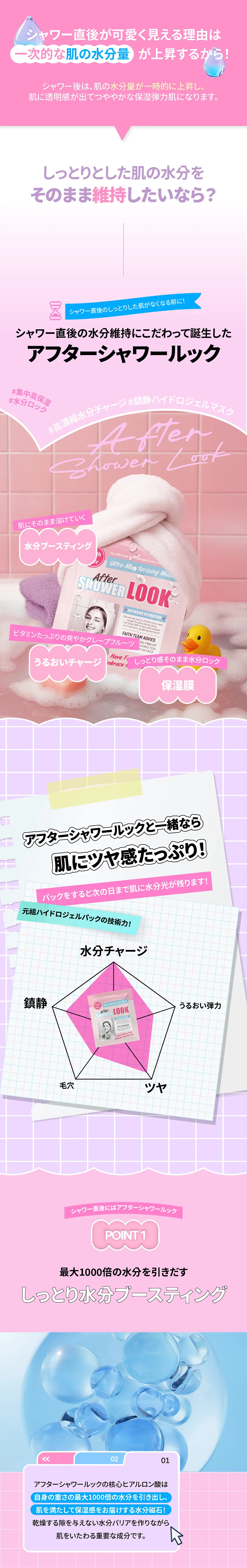 [フェイスインフェイスハ] アフターシャワールックイドロジェルマスク 10枚 | 詳細画像4