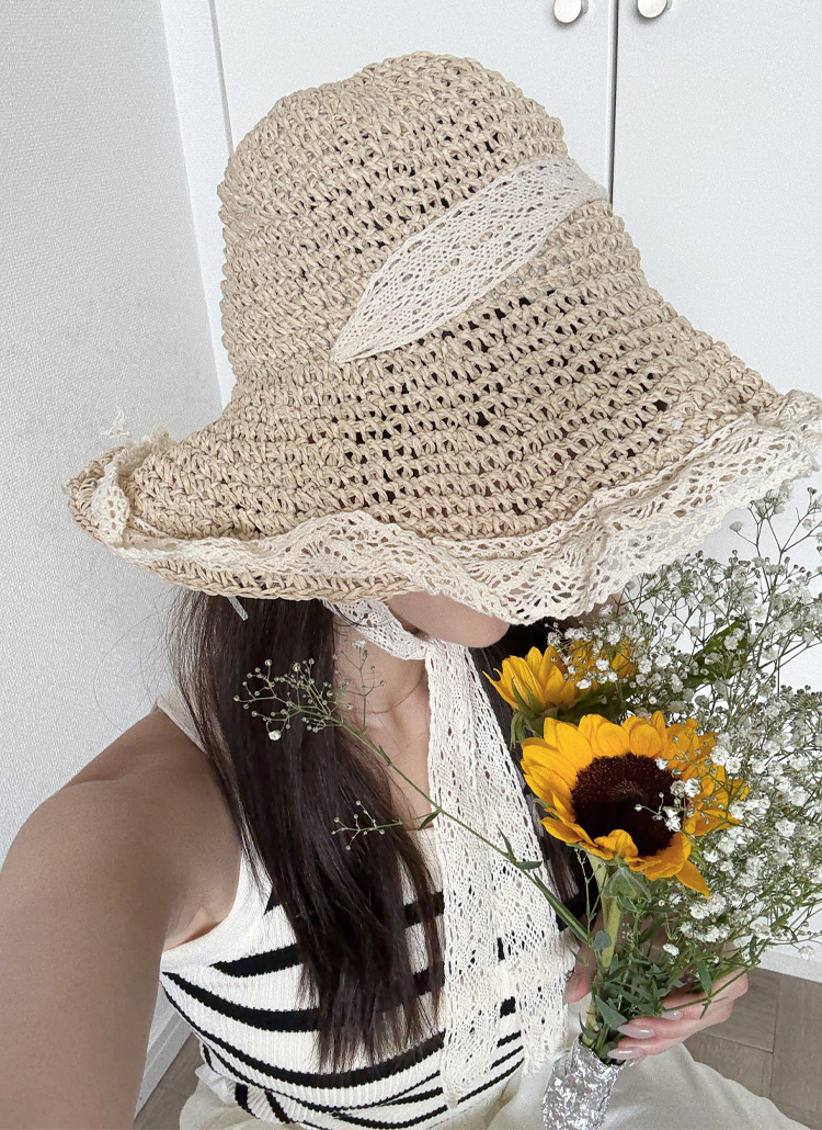 レースリボンストローハット | 詳細画像2