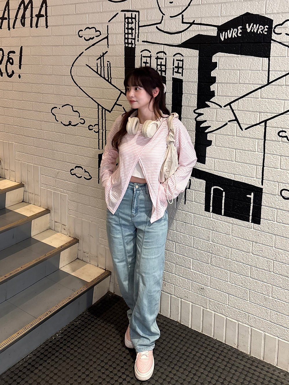 ボーダークロススリットTシャツ | 詳細画像3