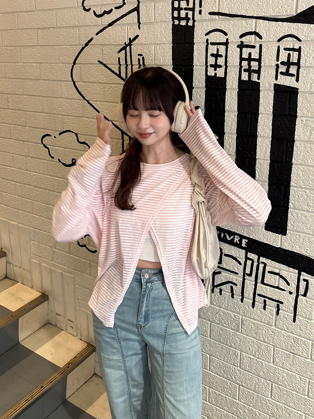 ボーダークロススリットTシャツ | 詳細画像4