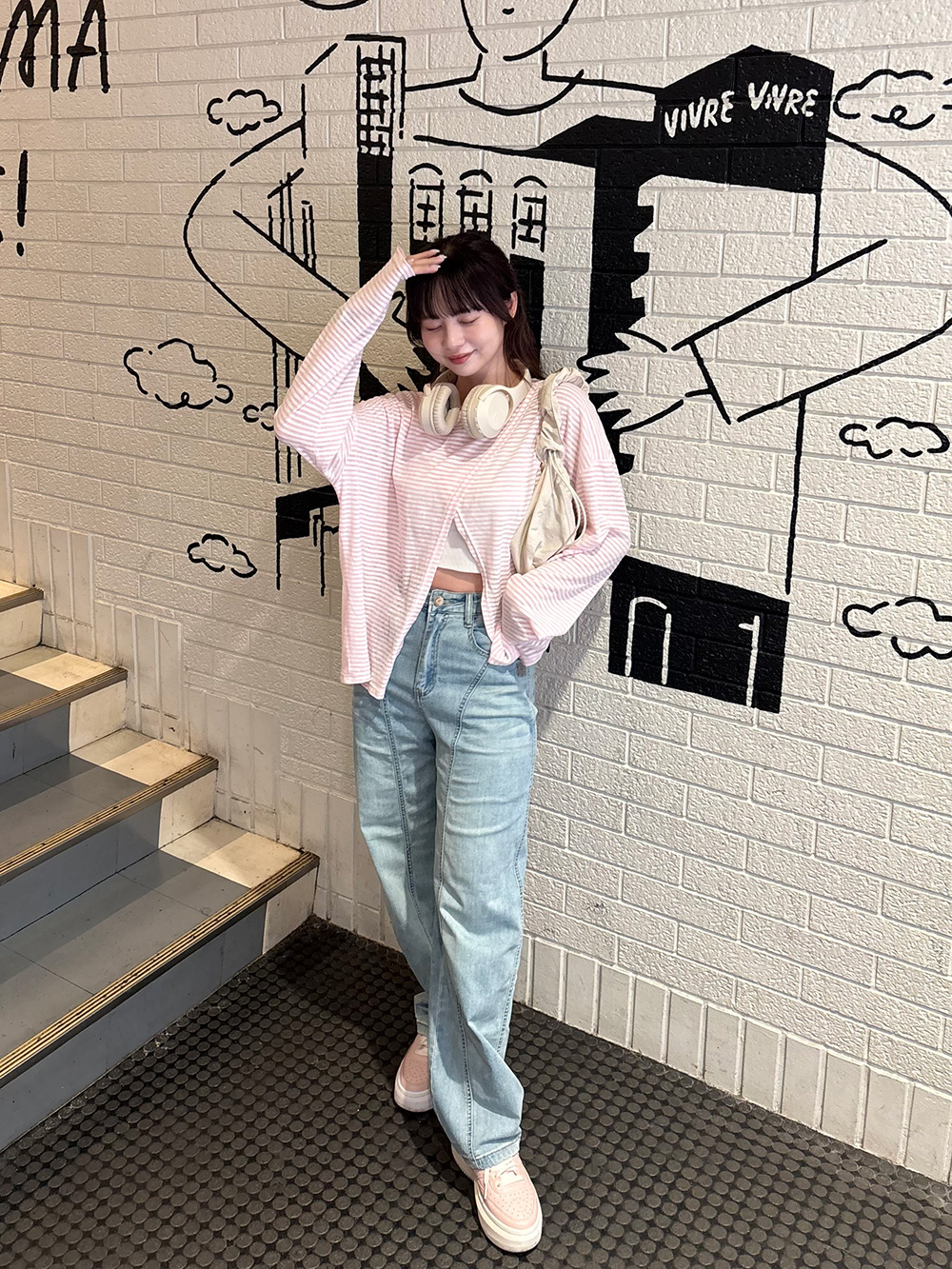 ボーダークロススリットTシャツ | 詳細画像5