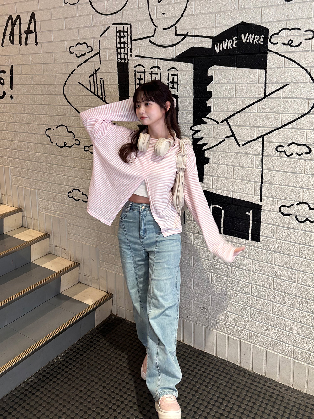 ボーダークロススリットTシャツ | 詳細画像13