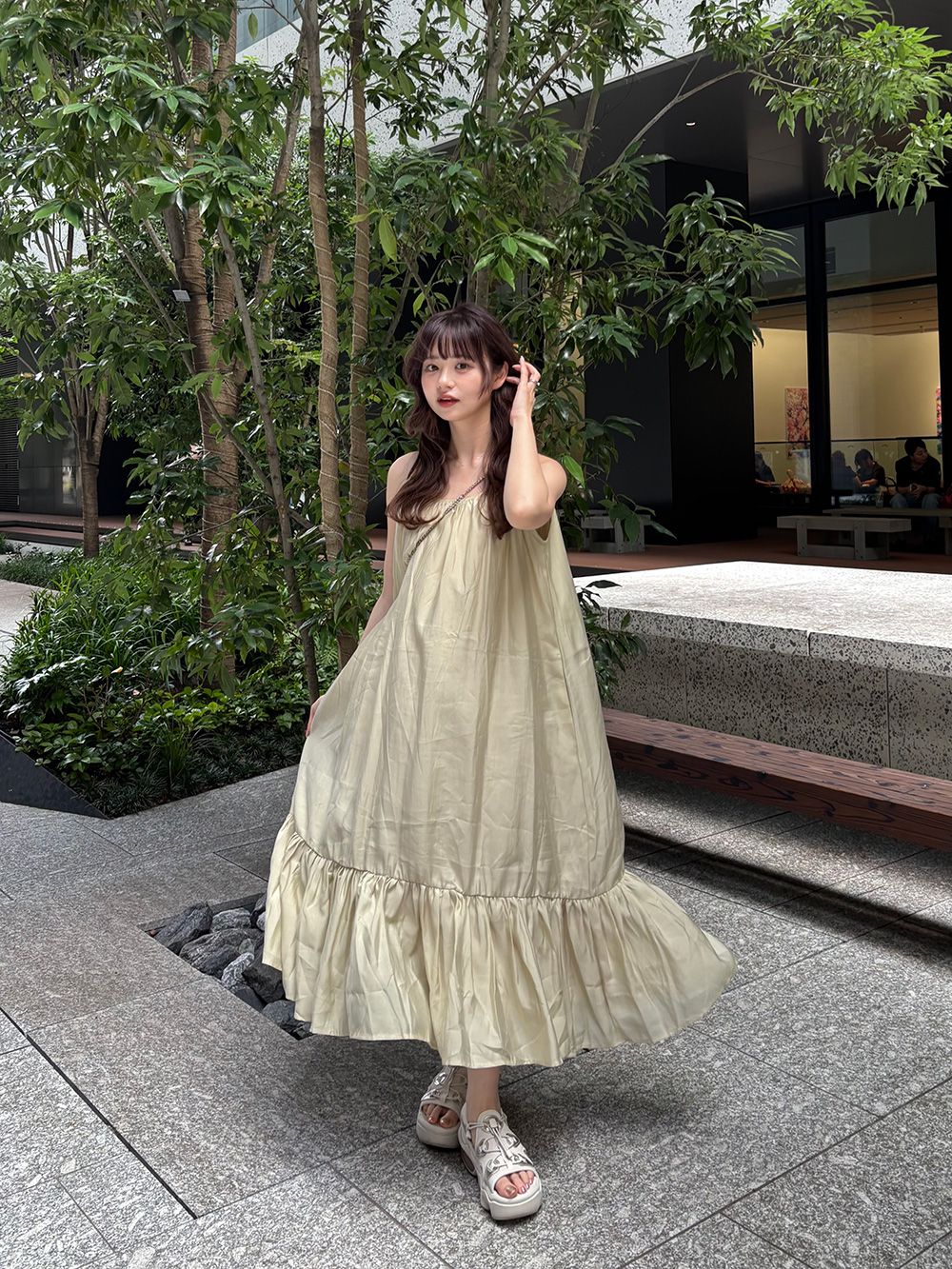 バックリボンギャザーキャミワンピース | 詳細画像10